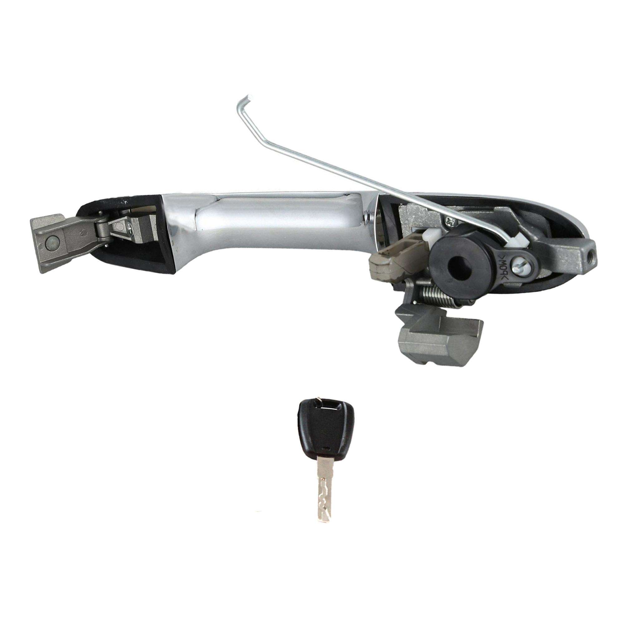 Poignée chromée + barillet de porte avant gauche pour Fiat 500 PARTSLINE KC00351