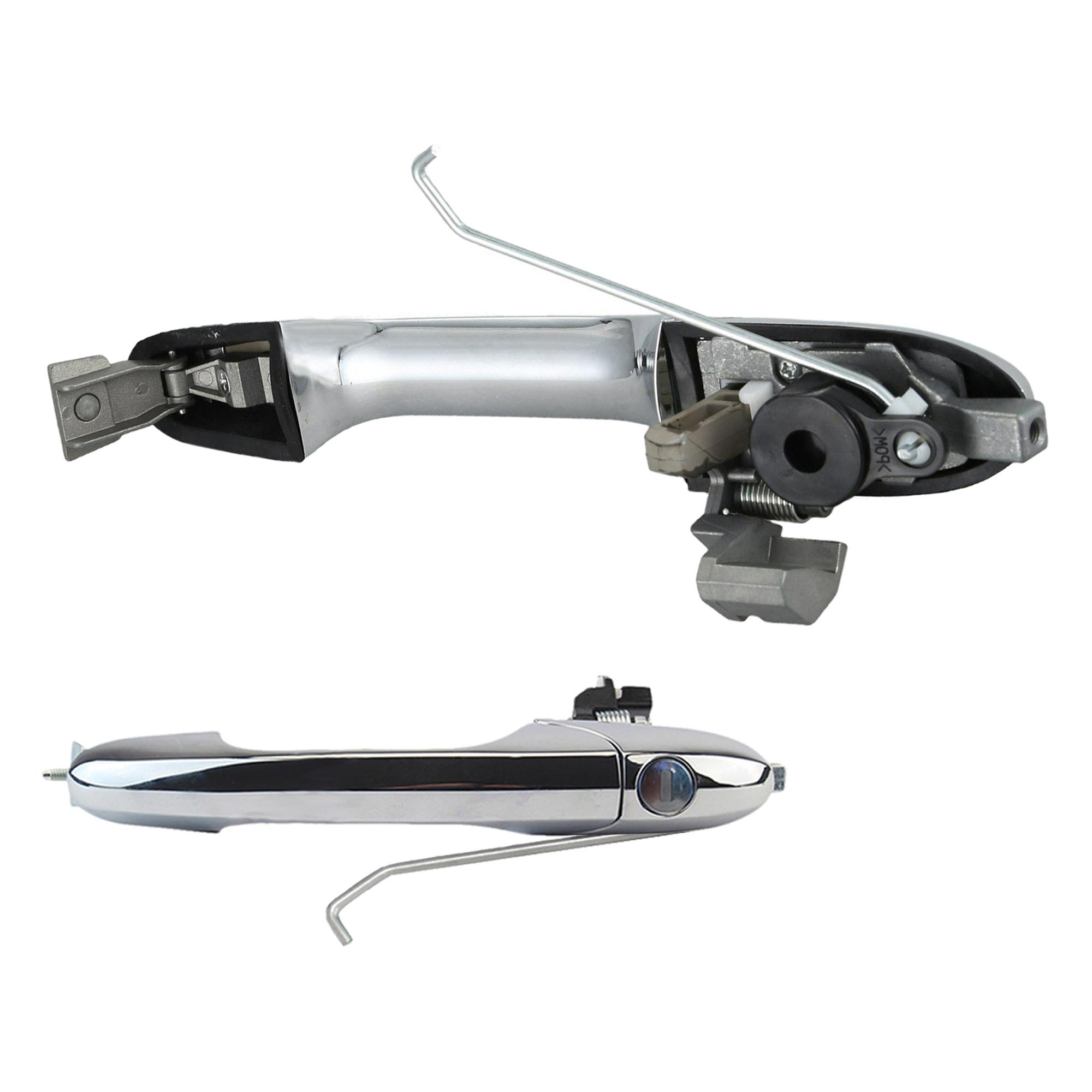 Poignée chromée + barillet de porte avant gauche pour Fiat 500 PARTSLINE KC00351