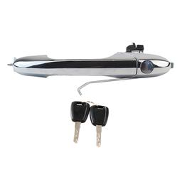 Poignée chromée + barillet de porte avant gauche pour Fiat 500 PARTSLINE KC00351
