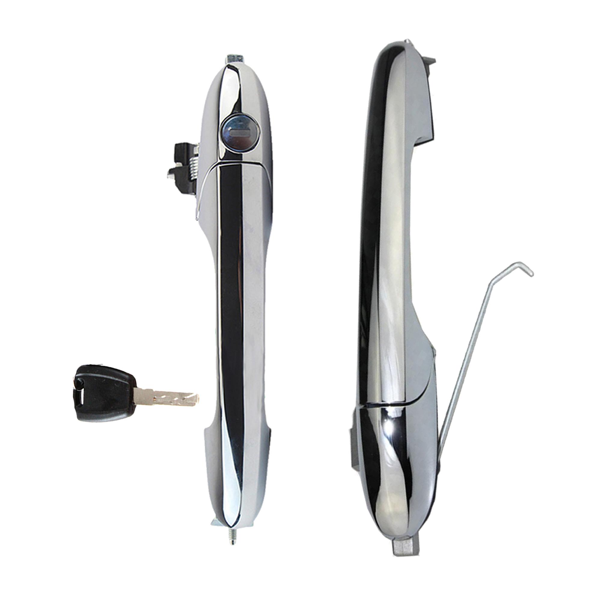 Poignée chromée + barillet de porte avant gauche + droite pour Fiat 500 PARTSLINE KC00352