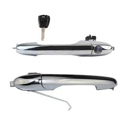 Poignée chromée + barillet de porte avant gauche + droite pour Fiat 500 PARTSLINE KC00352