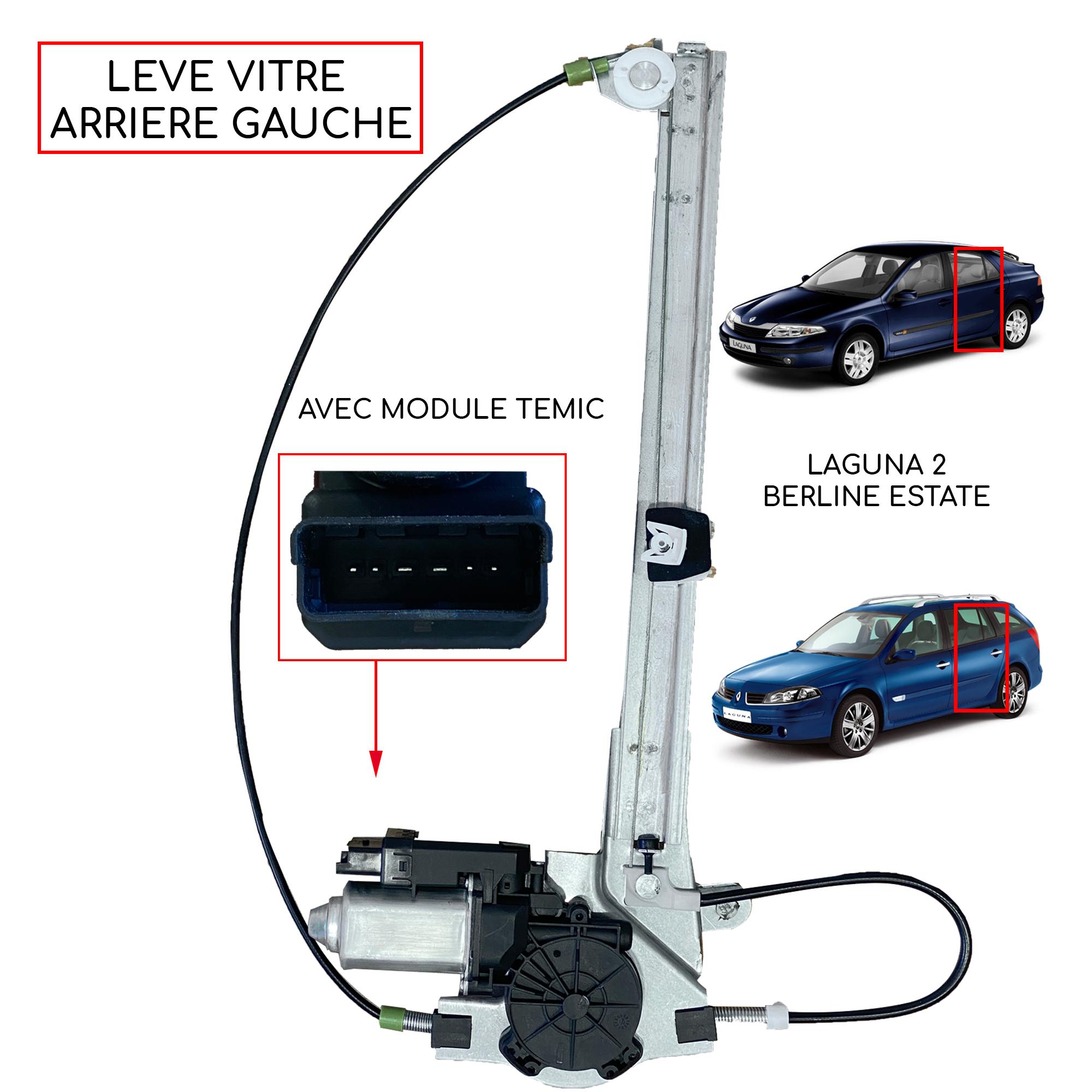 Leve vitre electrique confort arriere gauche pour Laguna 2 Grandtour PARTSLINE KC00355