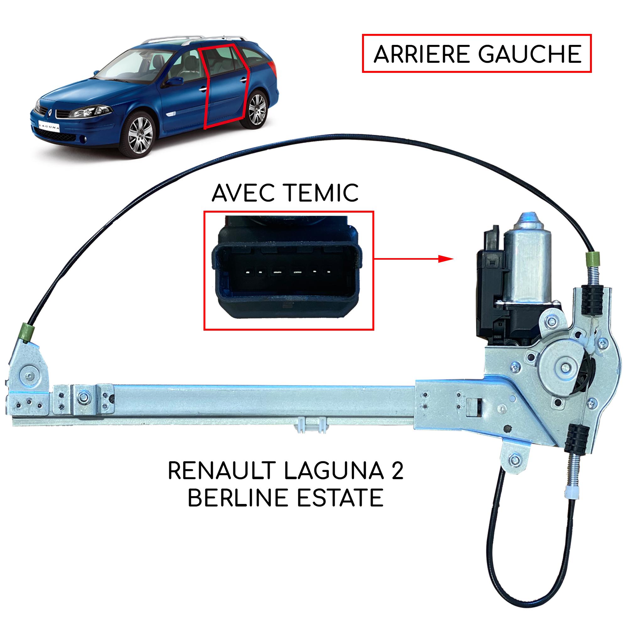Leve vitre electrique confort arriere gauche pour Laguna 2 Grandtour PARTSLINE KC00355