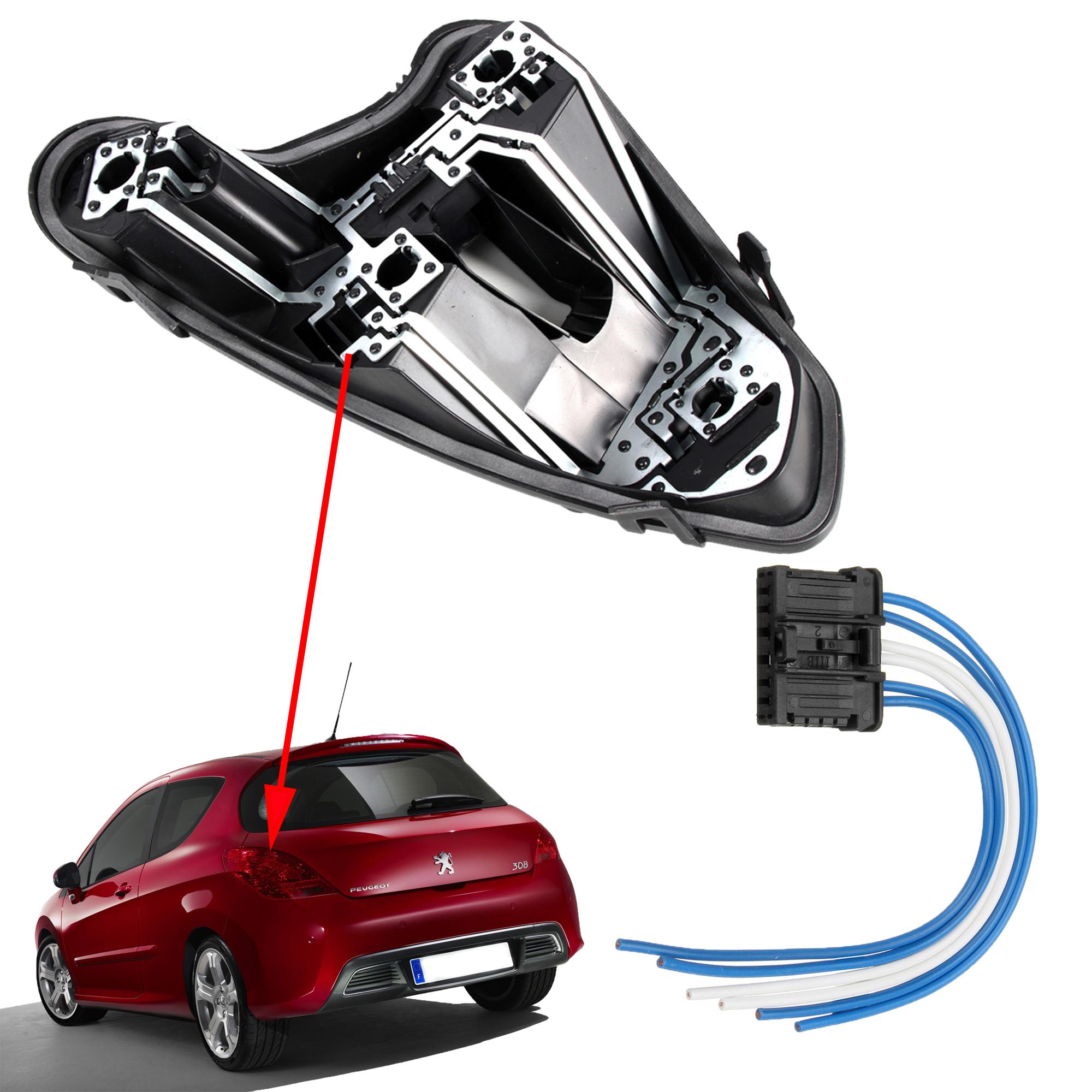 Platine de feu arrière gauche avec faisceau pour Peugeot 308 I Berline PARTSLINE KC00403