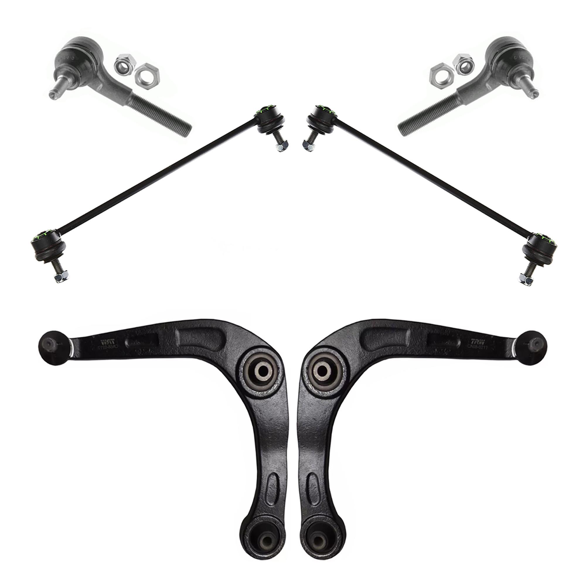 Kit complet Triangle, rotule de direction, biellette inférieure pour Peugeot 206 PARTSLINE KC00441