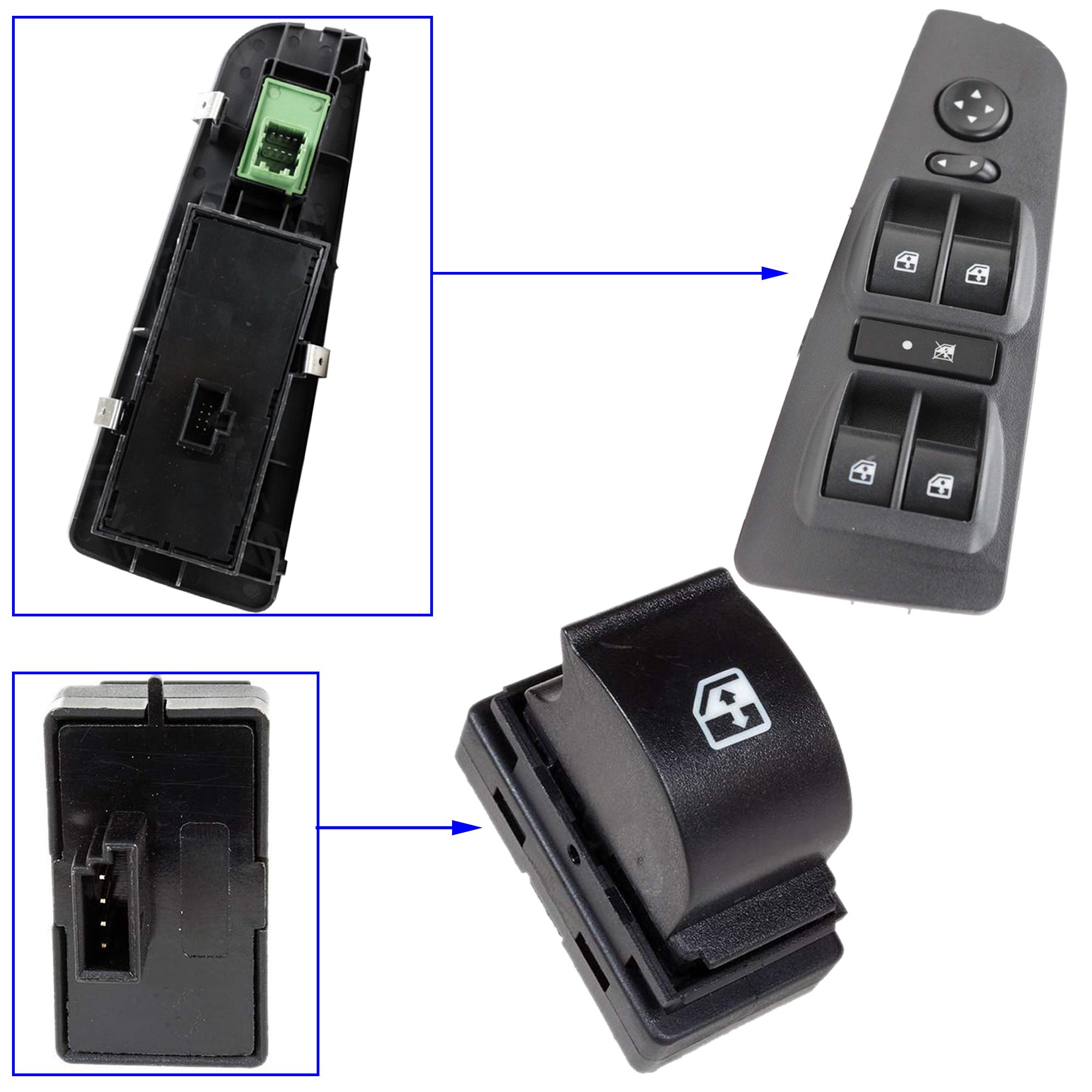 Platine boutons leve vitre porte avant gauche et droite ou arriere pour Linea PARTSLINE KC00550