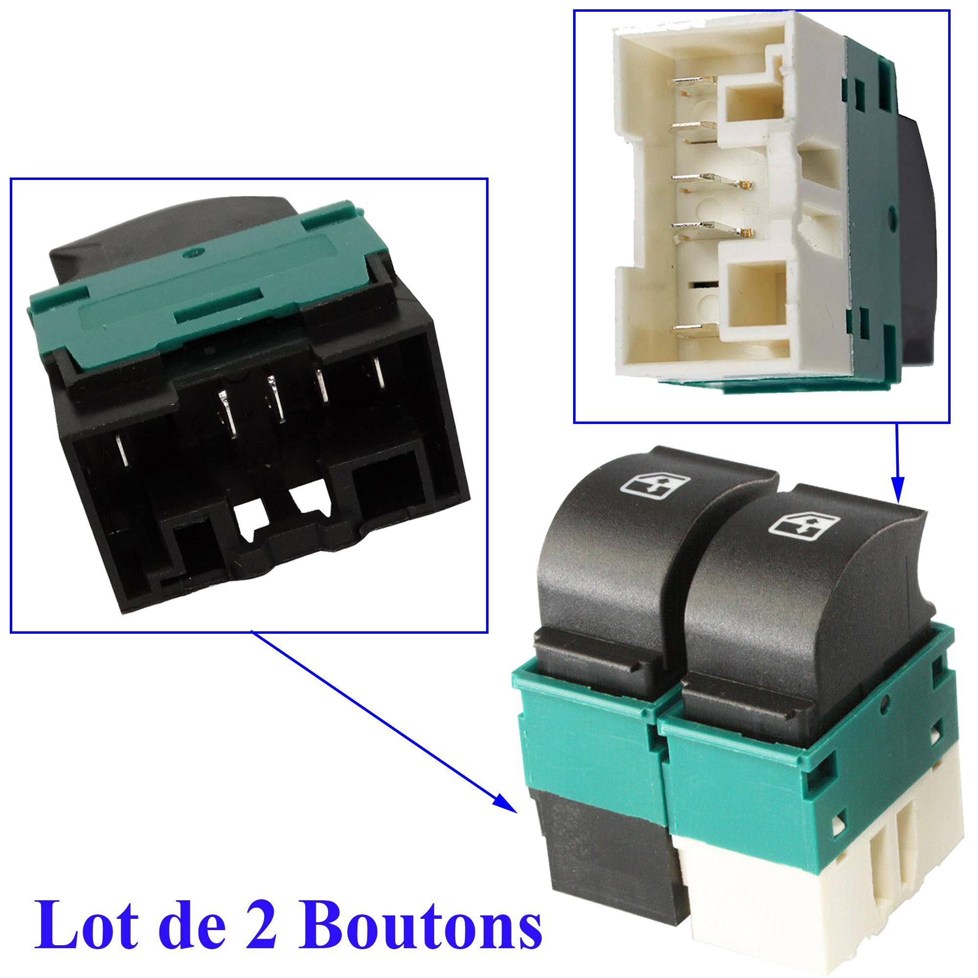 2 boutons leve vitre (sur porte gauche) pour Doblo Idea Musa PARTSLINE KC00552