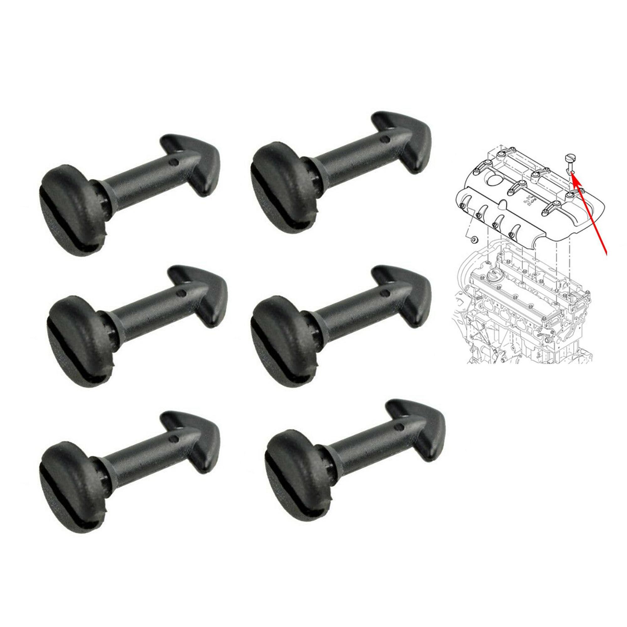 (Lot de 6) Clip fixation cache moteur pour C4 C5 307 406 1.8 2.0 16V PARTSLINE KC00734