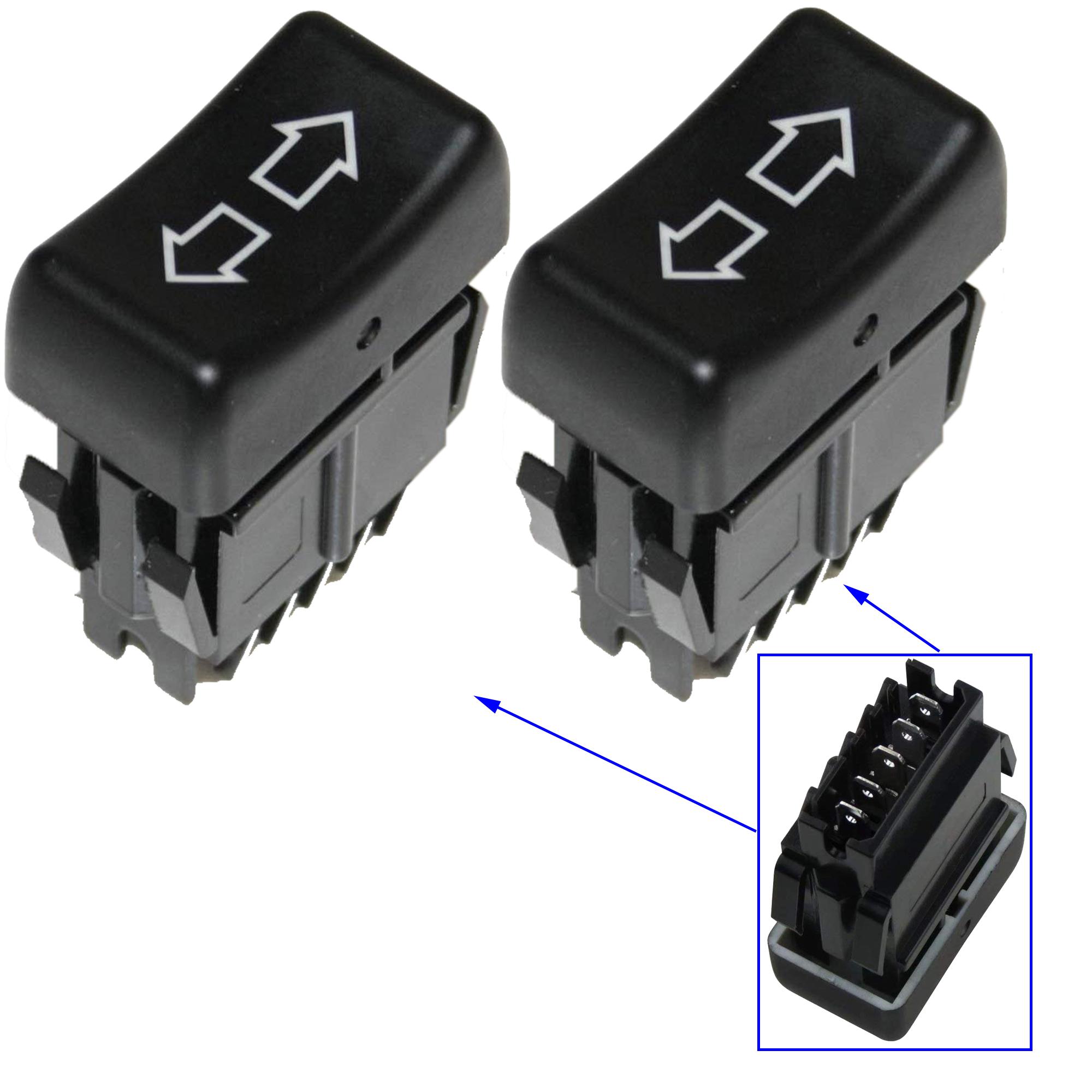 Paire boutons lève vitre avant gauche et droit pour Renault Super 5 R9 R18 R14 R30 PARTSLINE KC00950