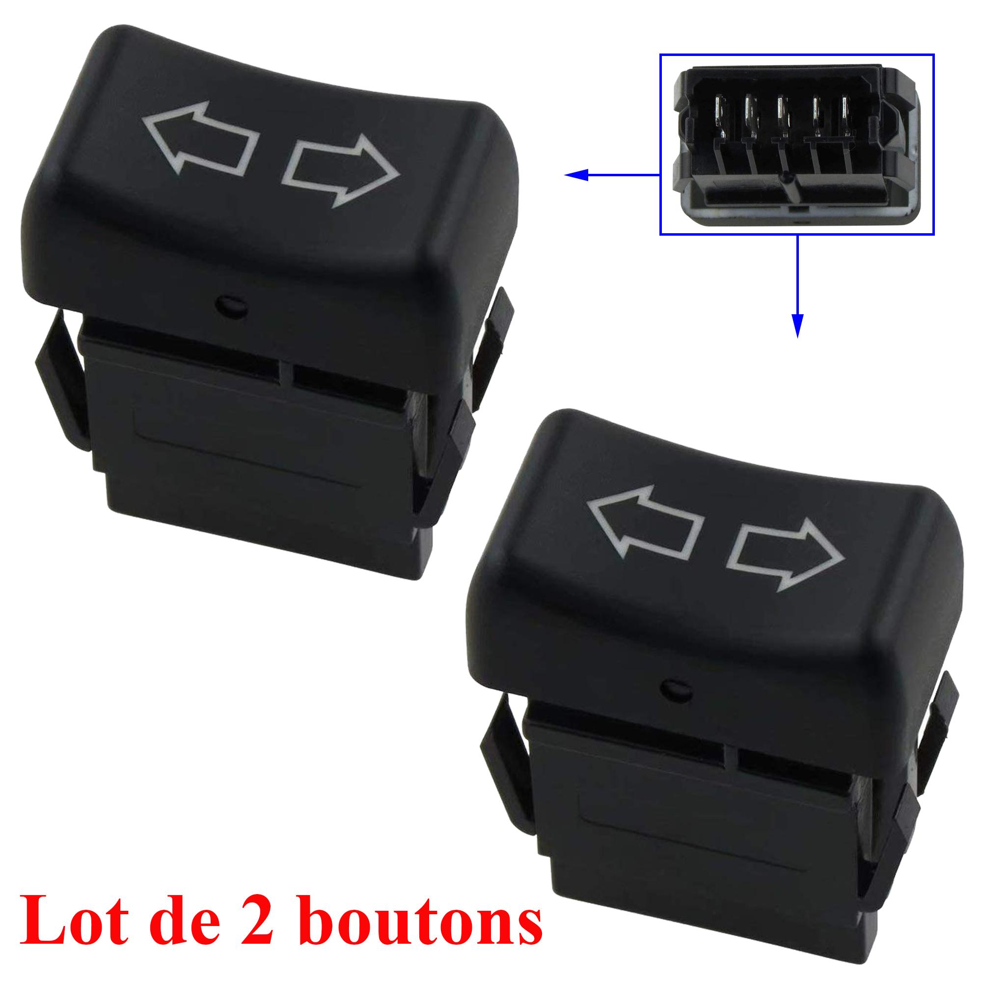 Paire boutons lève vitre avant gauche et droit pour Renault Super 5 R9 R18 R14 R30 PARTSLINE KC00950