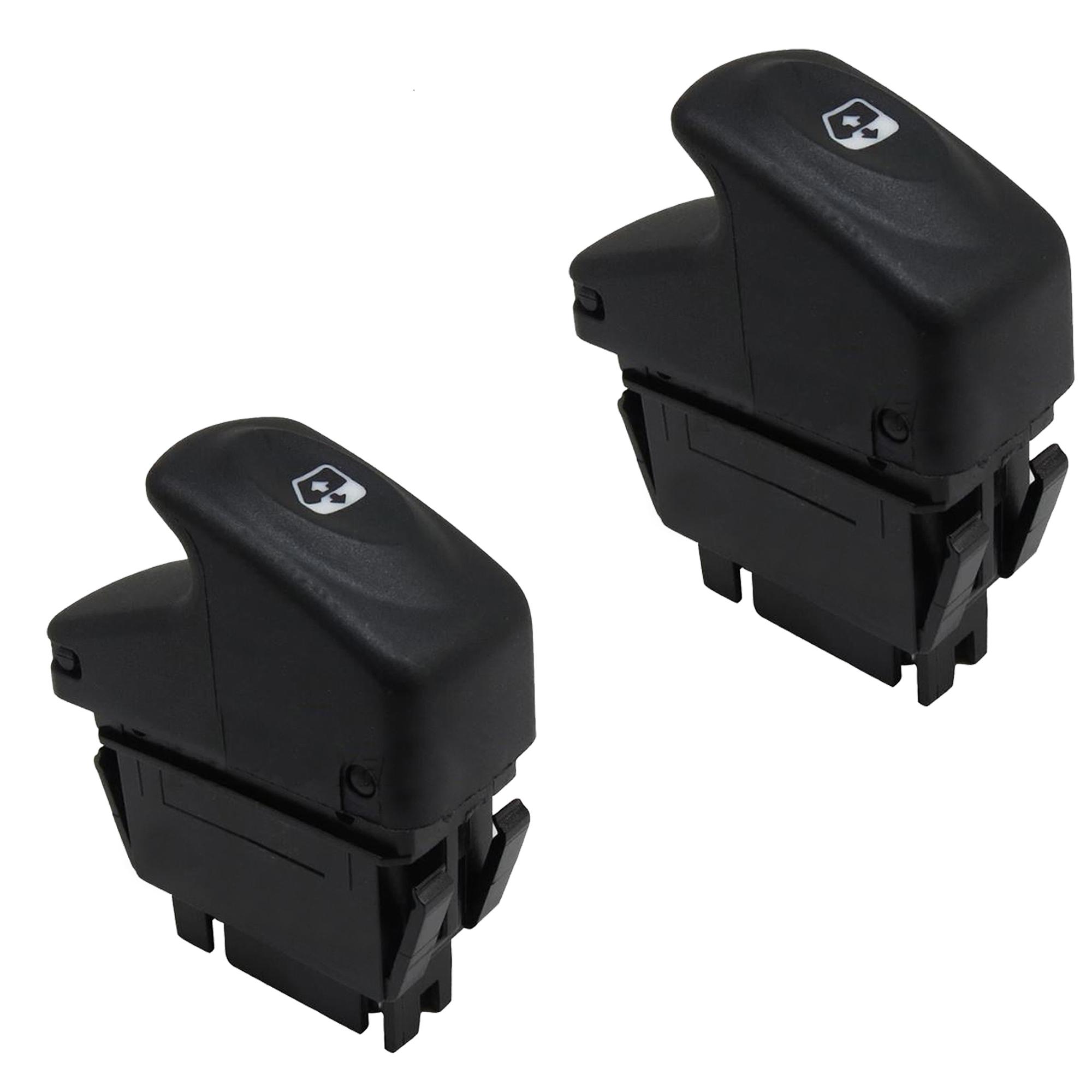 (Lot 2) Bouton de lève-vitre avant gauche pour Renault Clio Kangoo Mégane Twingo PARTSLINE KC00954