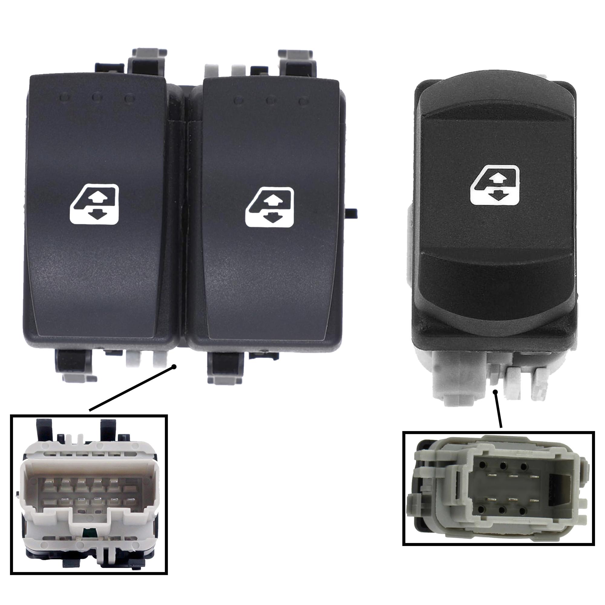 Bouton de lève-vitre avant gauche et droit pour Nissan Opel Renault depuis 1999 PARTSLINE KC00974