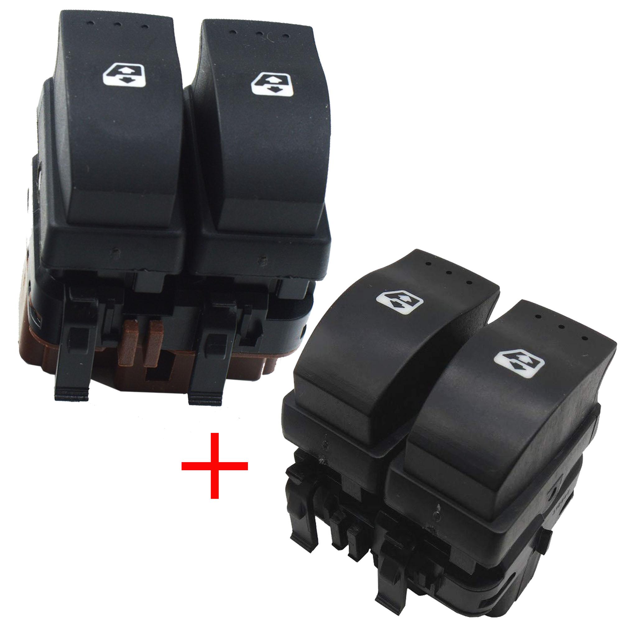 Lot boutons lève vitre platine conducteur pour Espace 4 Megane 2 Scenic Laguna II PARTSLINE KC00975