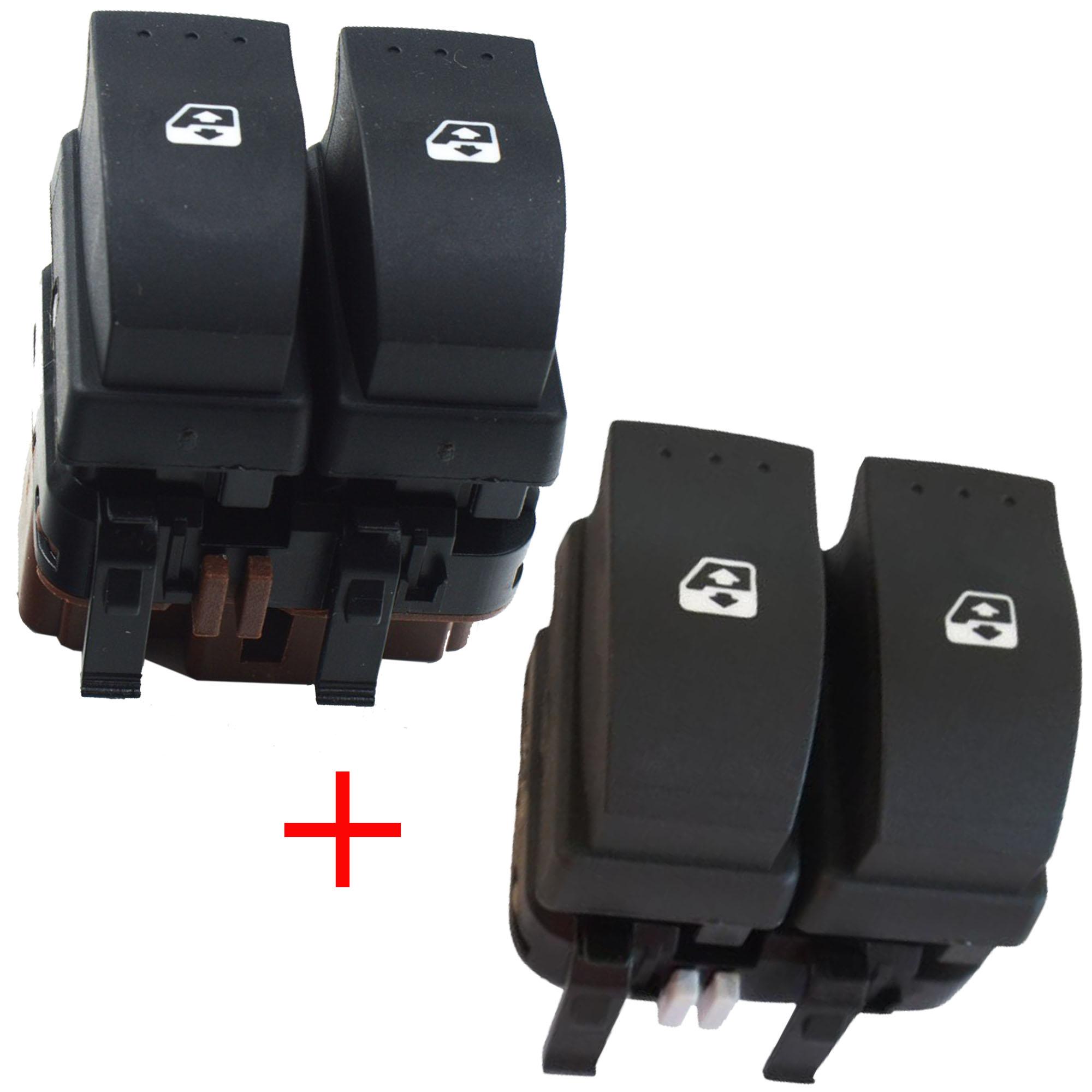 Lot boutons lève vitre platine conducteur pour Espace 4 Megane 2 Laguna II Scenic PARTSLINE KC00976
