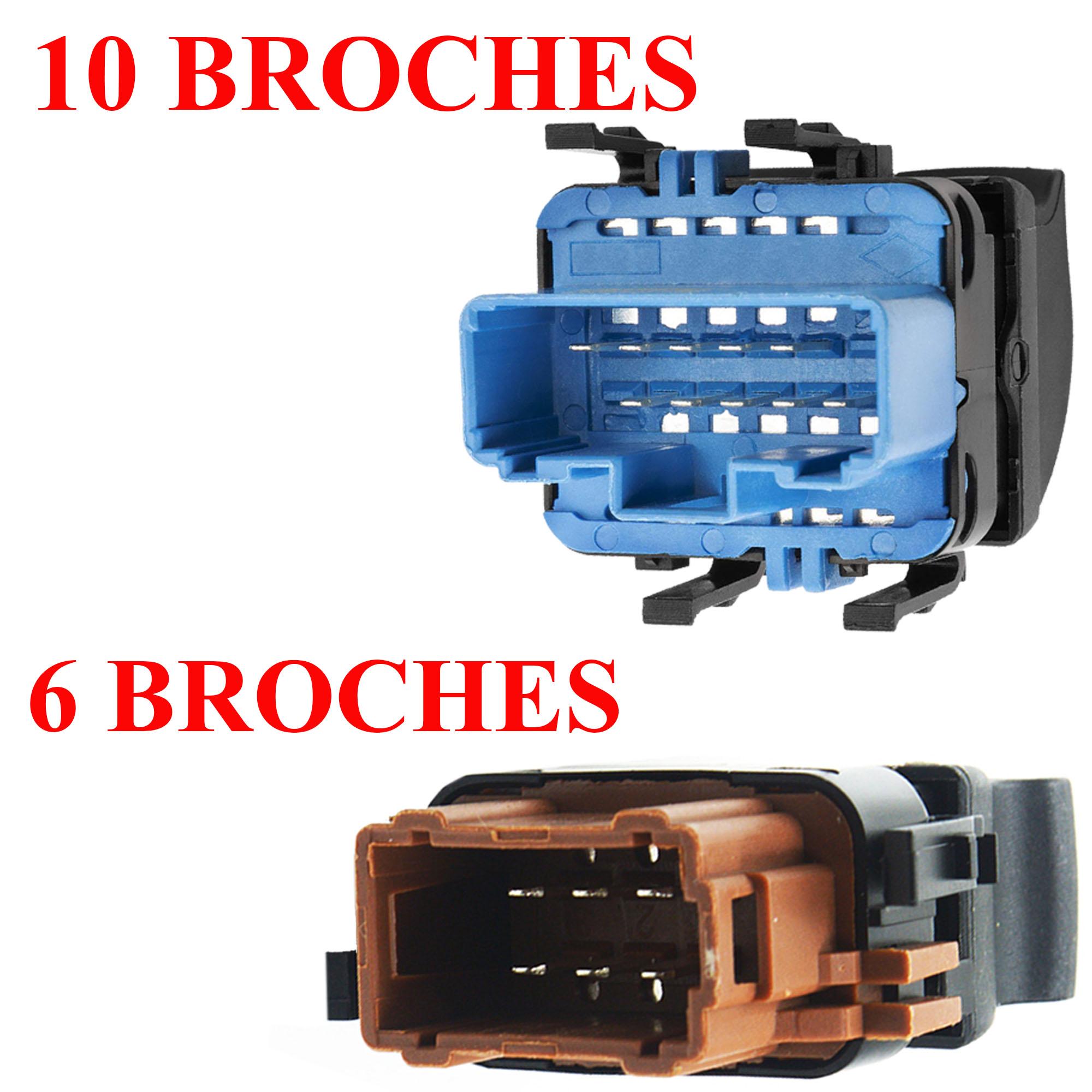 Bouton lève vitre avant gauche et droit pour Trafic 2 Vivaro Primastar PARTSLINE KC00977