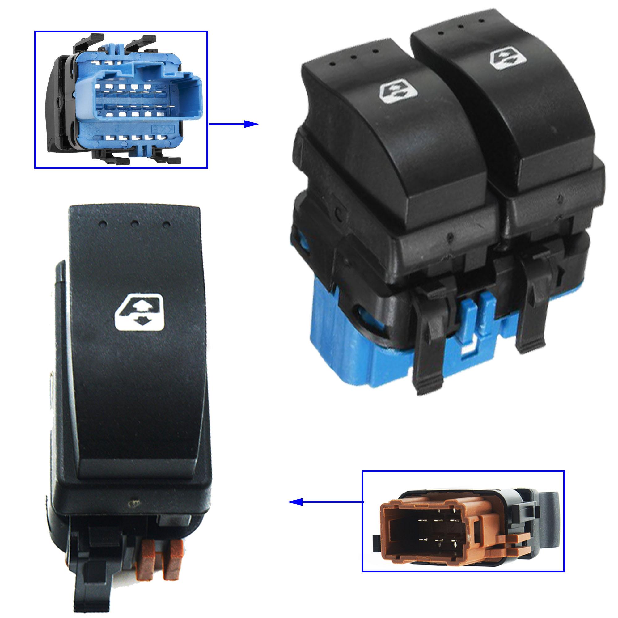 Bouton lève vitre avant gauche et droit pour Trafic 2 Vivaro Primastar PARTSLINE KC00977