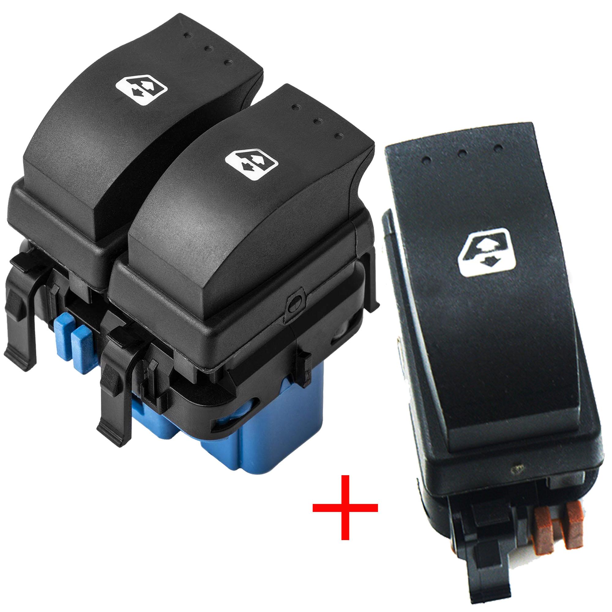 Bouton lève vitre avant gauche et droit pour Trafic 2 Vivaro Primastar PARTSLINE KC00977