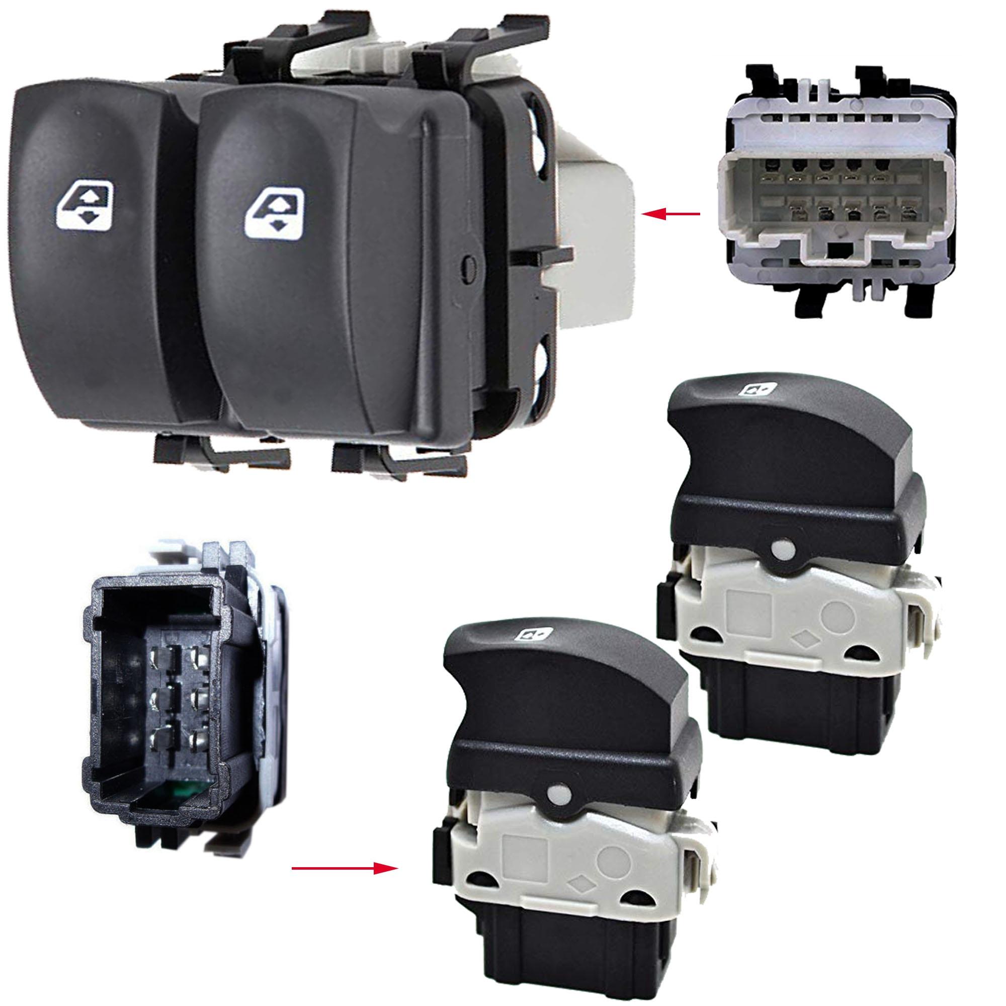 Bouton leve vitre avant arriere pour Renault Clio 3 Modus Twingo 2 PARTSLINE KC00985