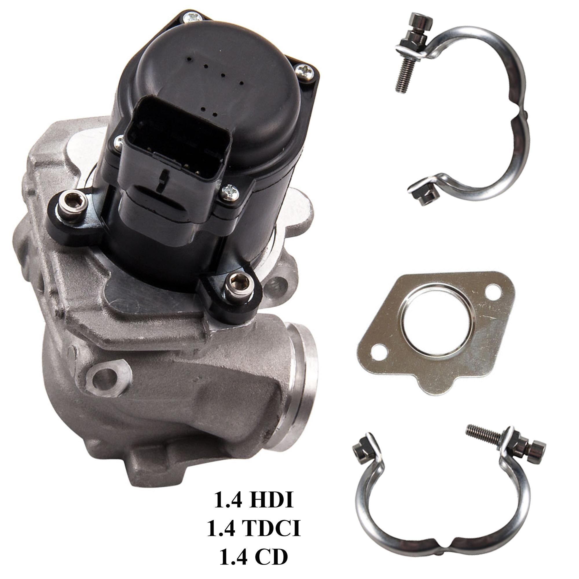 Vanne EGR + 2 Colliers et Joint pour 1.4 HDi pour 206 207 C3 Nemo Bipper PARTSLINE KC01014