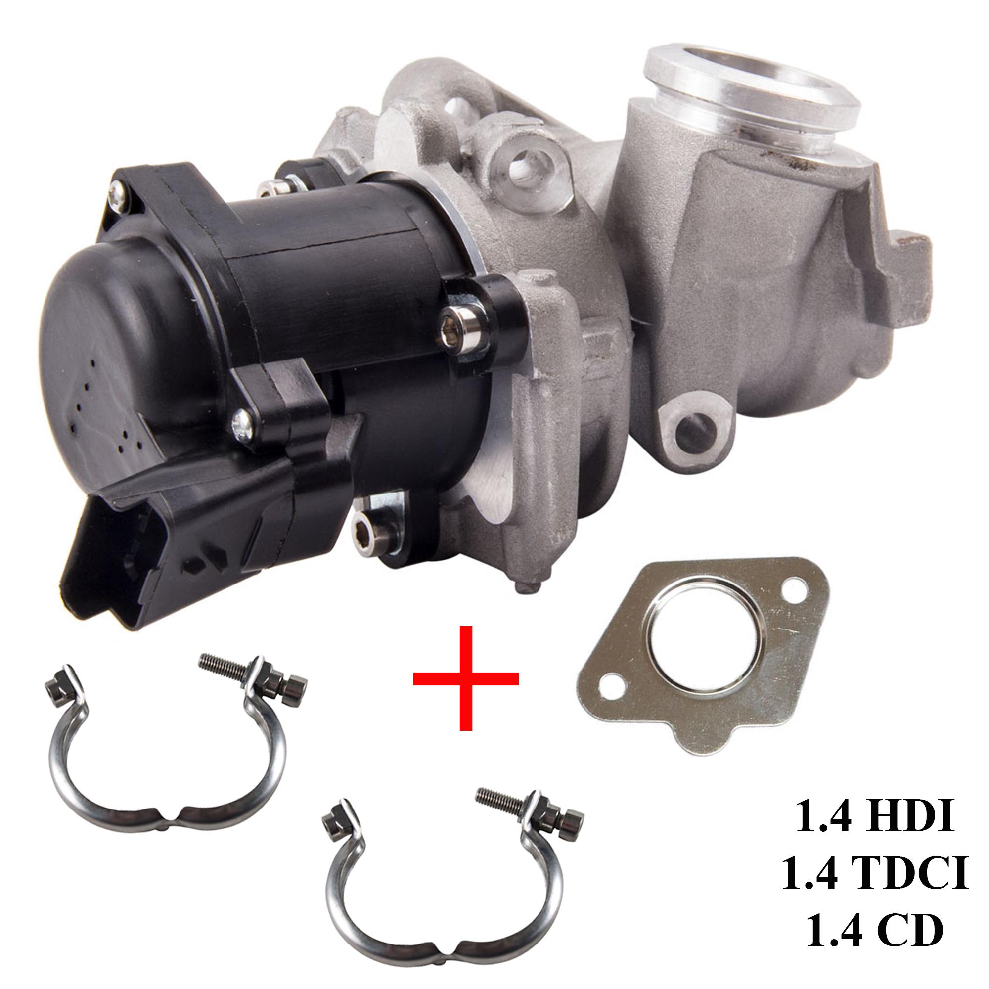 Vanne EGR + 2 Colliers et Joint pour 1.4 HDi pour 206 207 C3 Nemo Bipper PARTSLINE KC01014