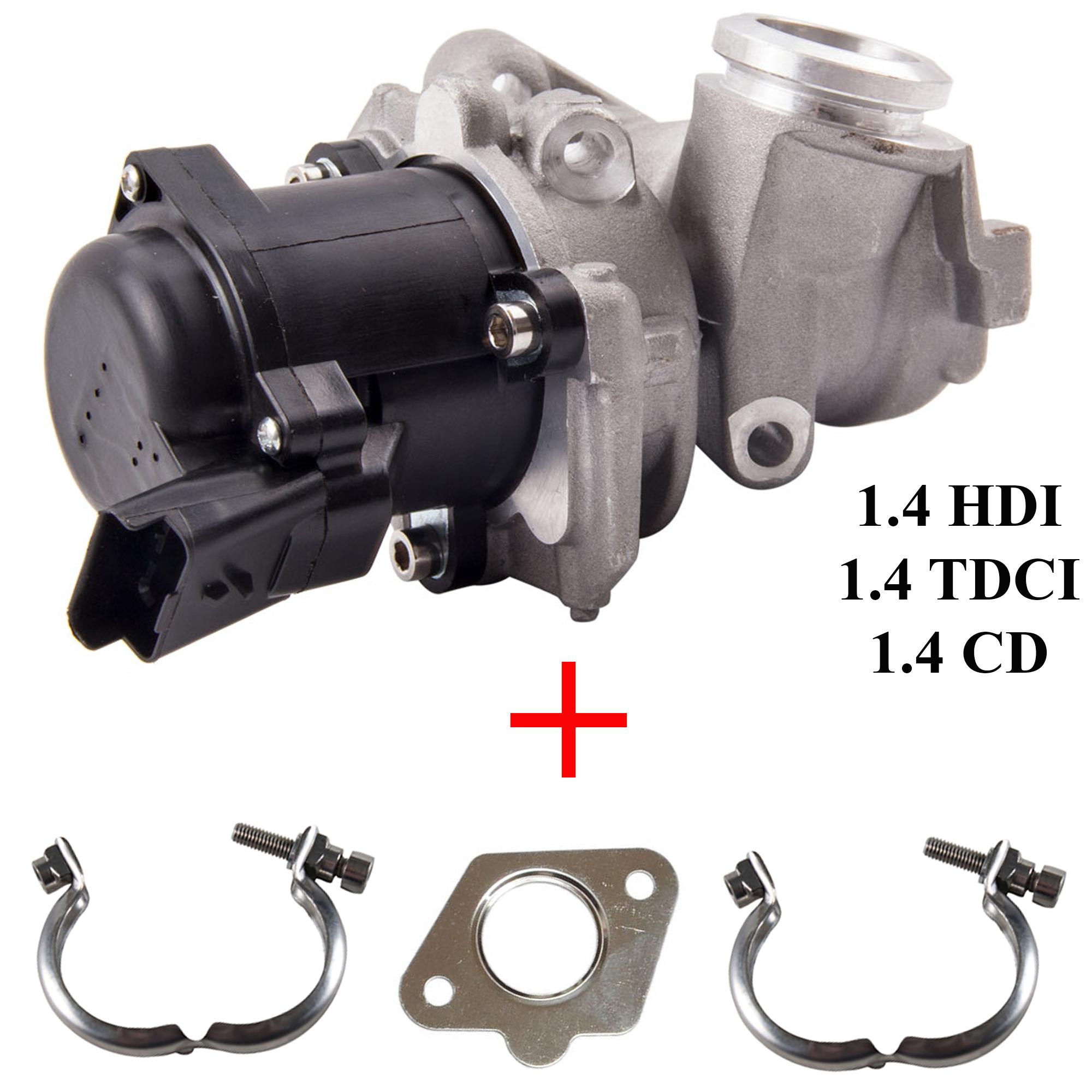 Vanne EGR + 2 Colliers et Joint pour 1.4 HDi pour 206 207 C3 Nemo Bipper PARTSLINE KC01014