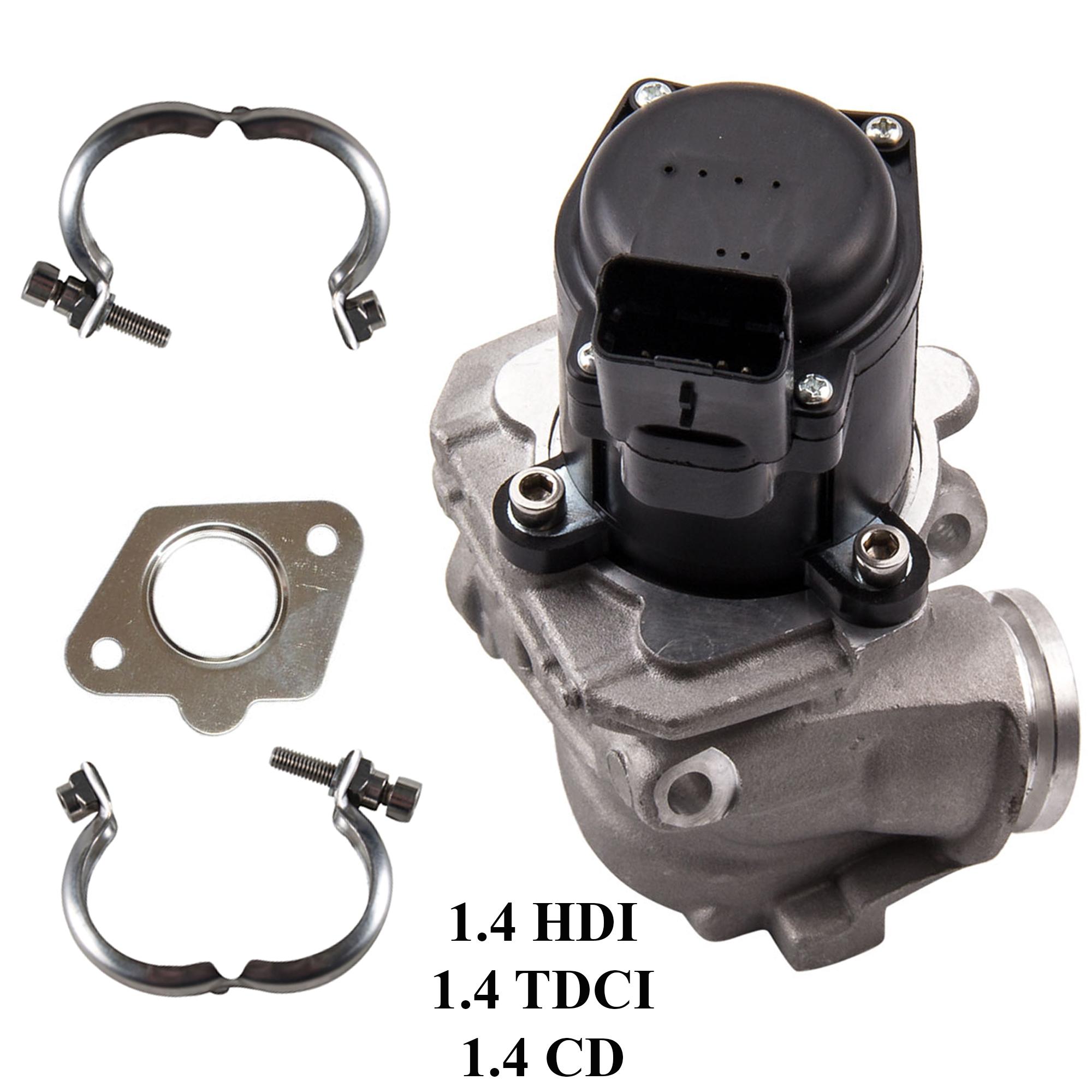 Vanne EGR + 2 Colliers et Joint pour 1.4 HDi pour 206 207 C3 Nemo Bipper PARTSLINE KC01014