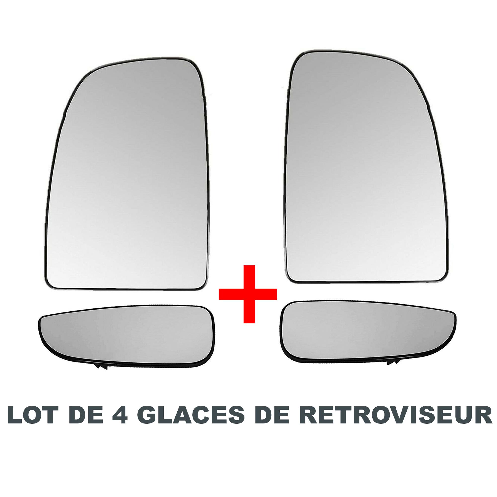 (Lot de 4) Glace de rétroviseur dégivrante supérieure et inférieure gauche droite PARTSLINE KC01023