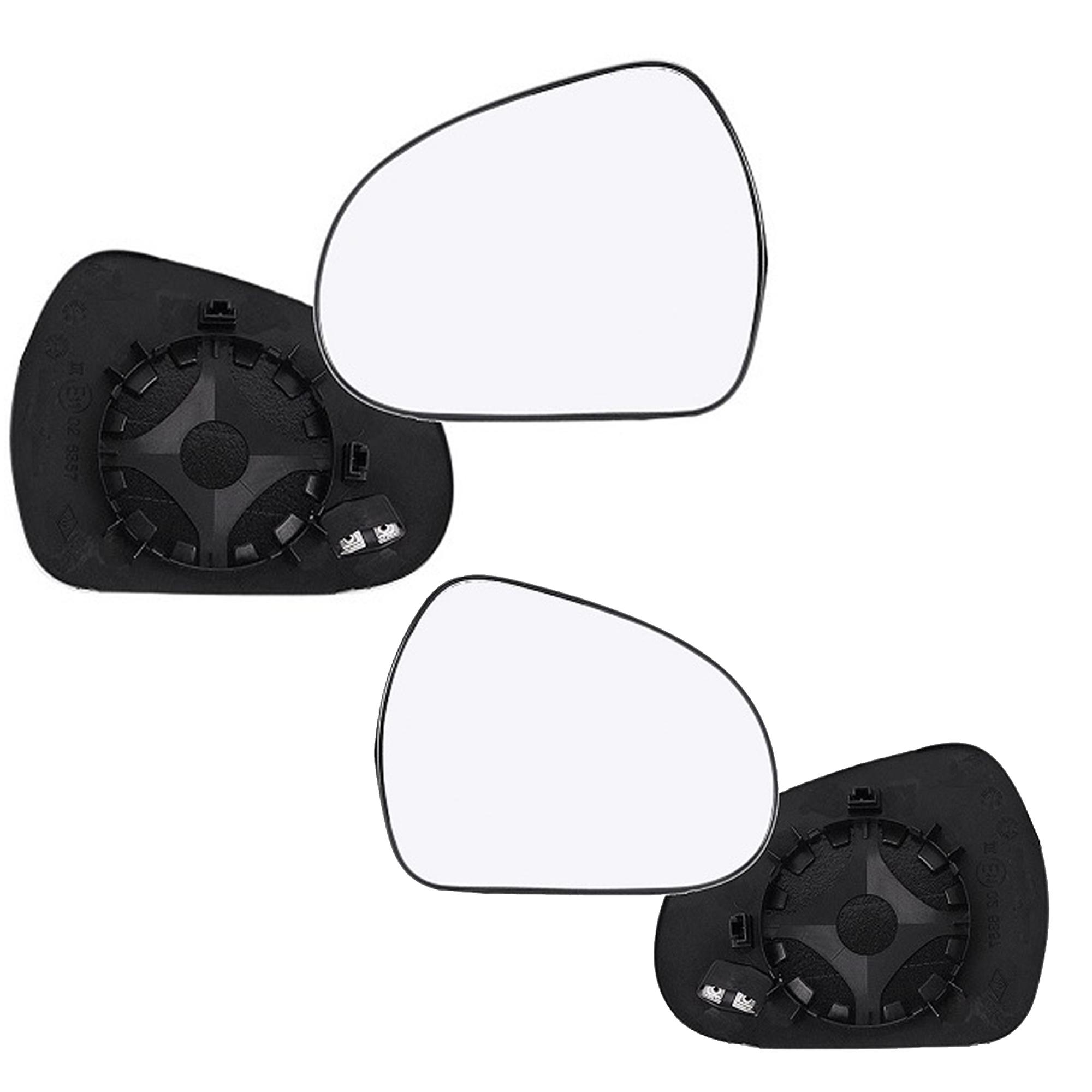 Glaces rétroviseurs avec support gauche + droit pour Peugeot 207 308 I PARTSLINE KC01032