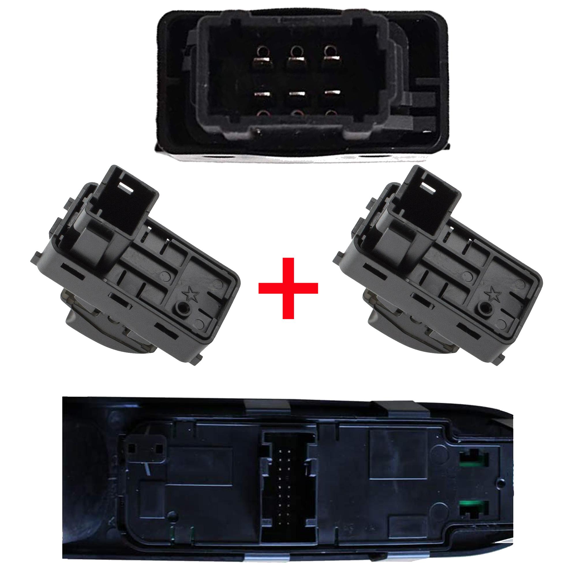 Lot 4 boutons interrupteur lève vitre avant arriere pour Peugeot 207 207+ ou SW PARTSLINE KC01120