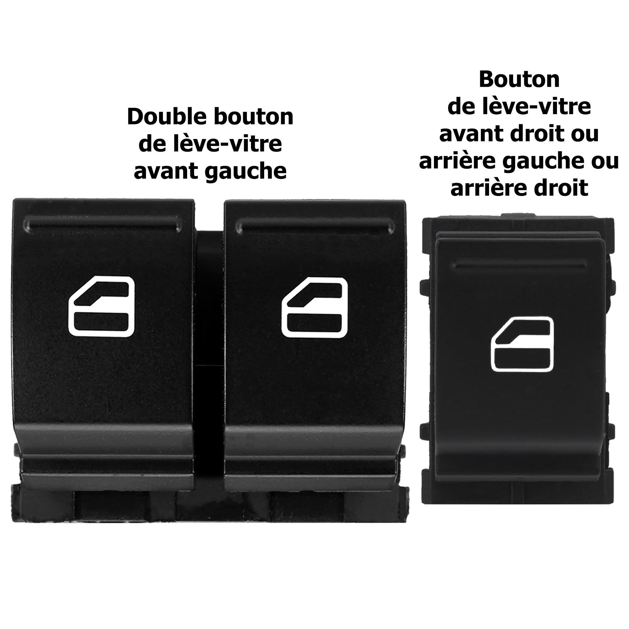 (Lot de 2) Bouton de lève-vitre avant ou arrière pour Skoda PARTSLINE KC01217