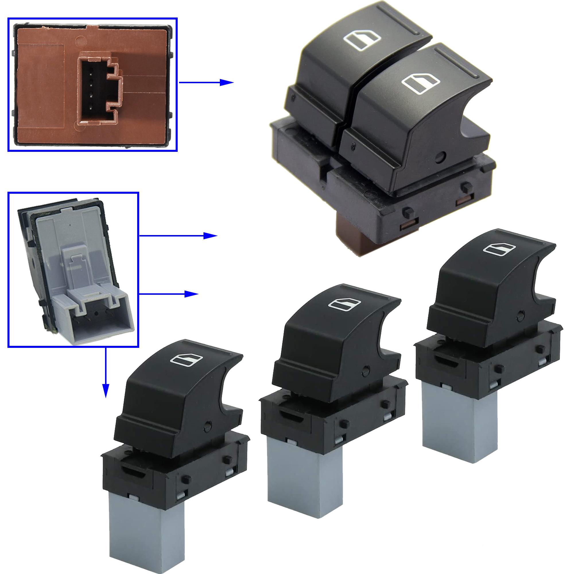 Lot complet de bouton de lève-vitre électrique pour Skoda PARTSLINE KC01218