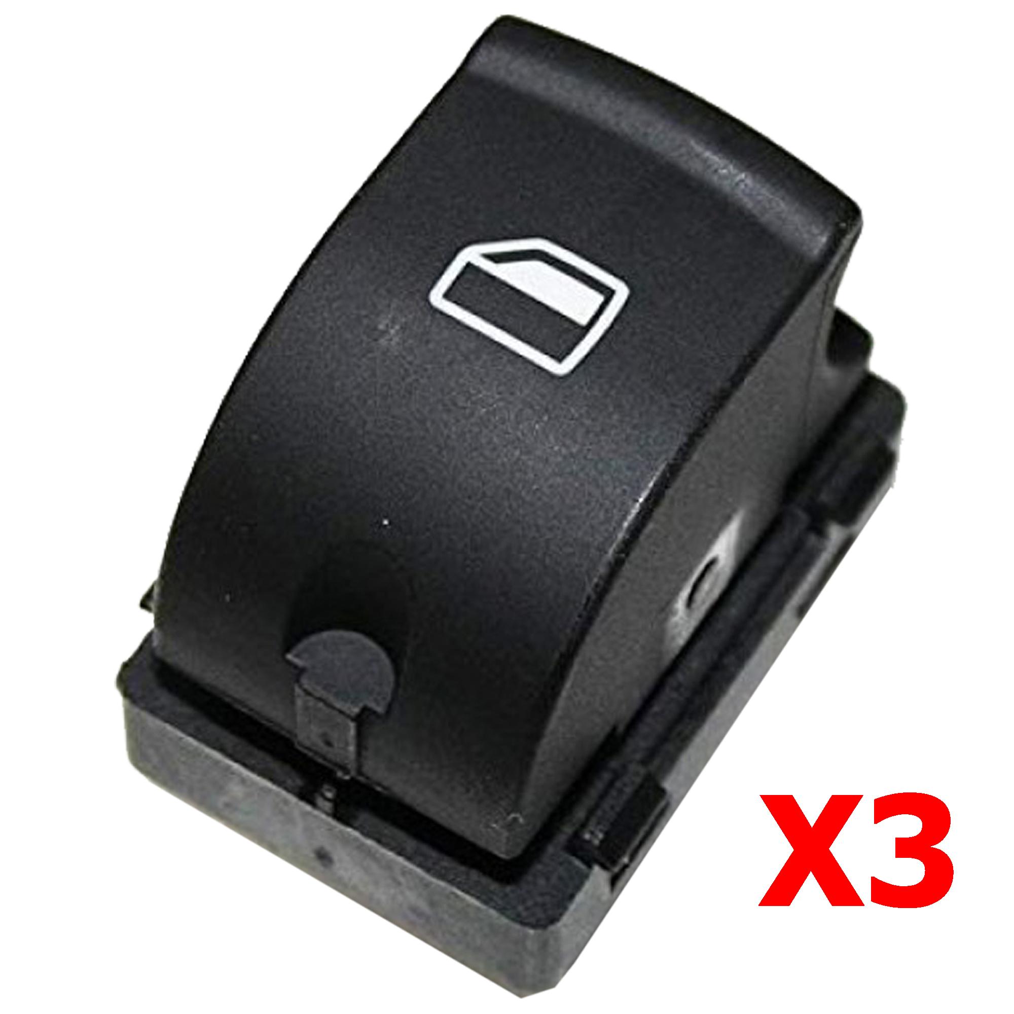 (Lot de 3) Bouton de lève-vitre avant et arrière pour Audi A3 A6 Q7 PARTSLINE KC01227
