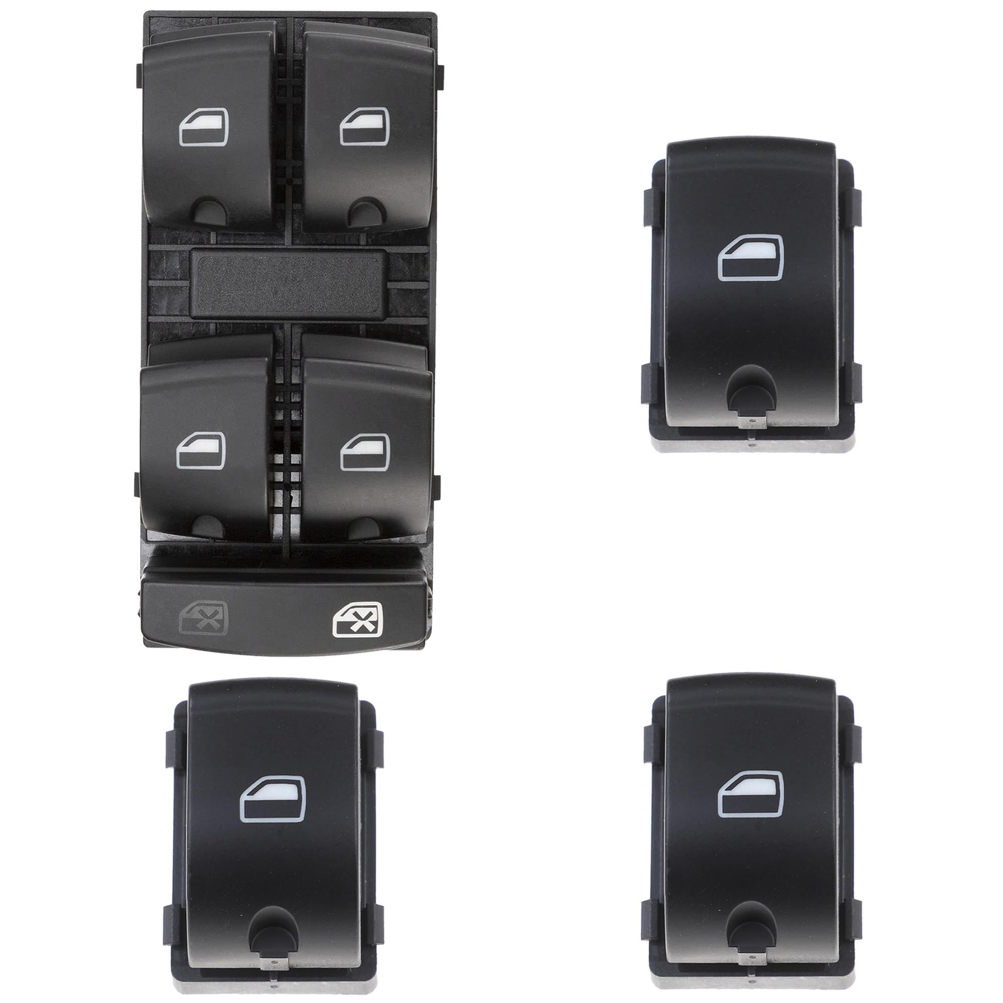 Lot complet de bouton de lève-vitre électrique pour Audi A3 A6 Q7 PARTSLINE KC01229