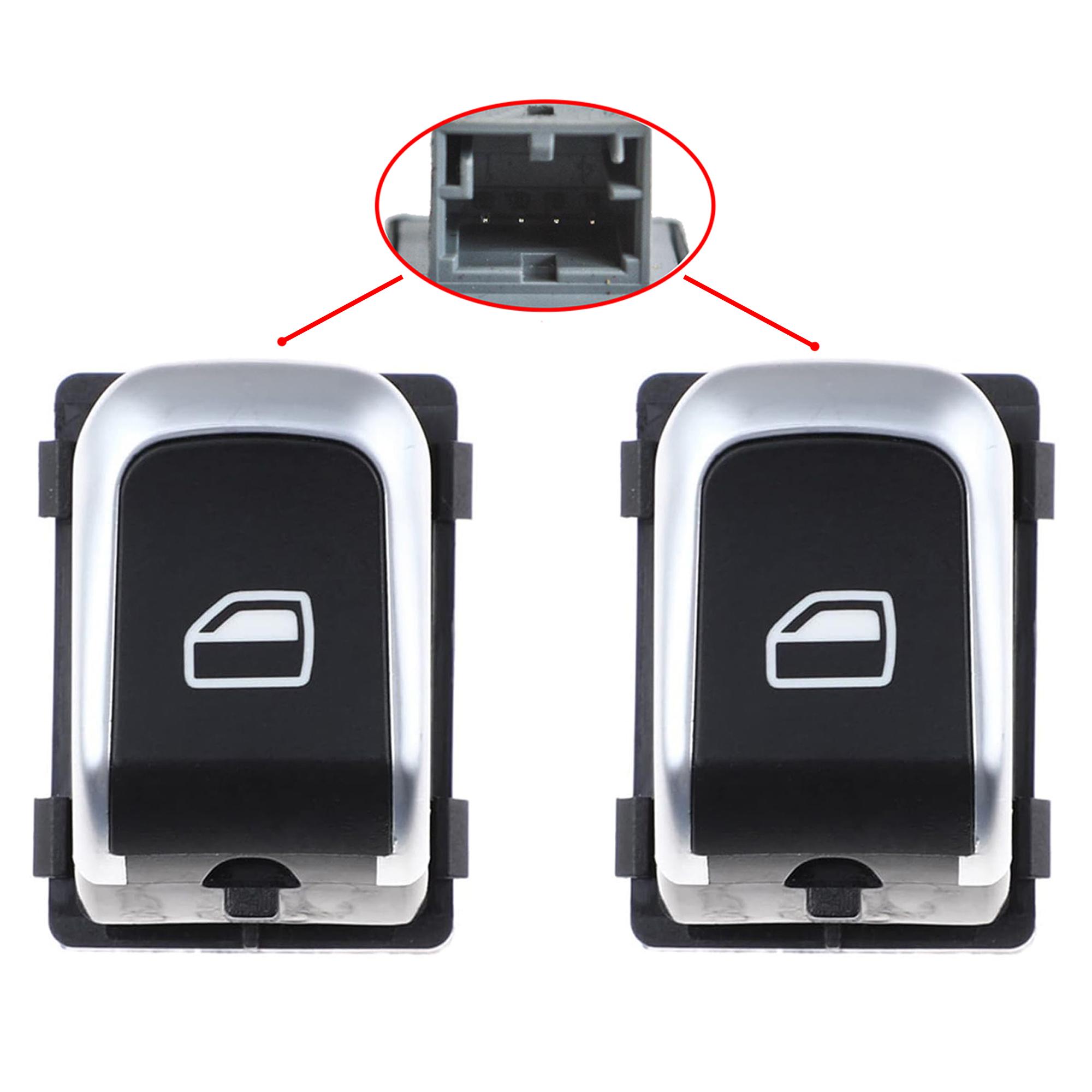 (Lot de 2) Bouton de lève-vitre avant droit ou arrière gauche ou droit pour Audi PARTSLINE KC01241