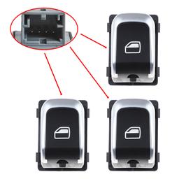 (Lot de 3) Bouton de lève-vitre avant droit et arrière gauche et droit pour Audi PARTSLINE KC01242