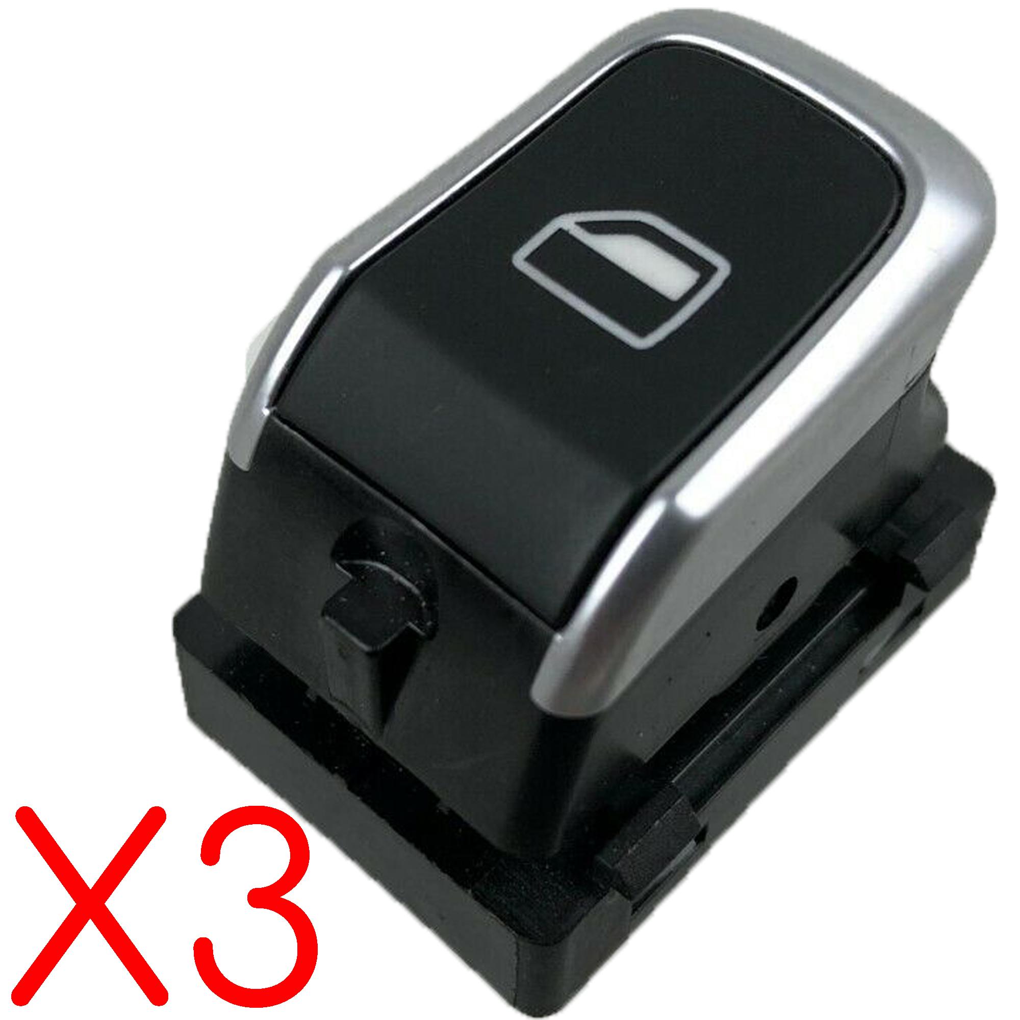 (Lot de 3) Bouton de lève-vitre avant droit et arrière gauche et droit pour Audi PARTSLINE KC01242