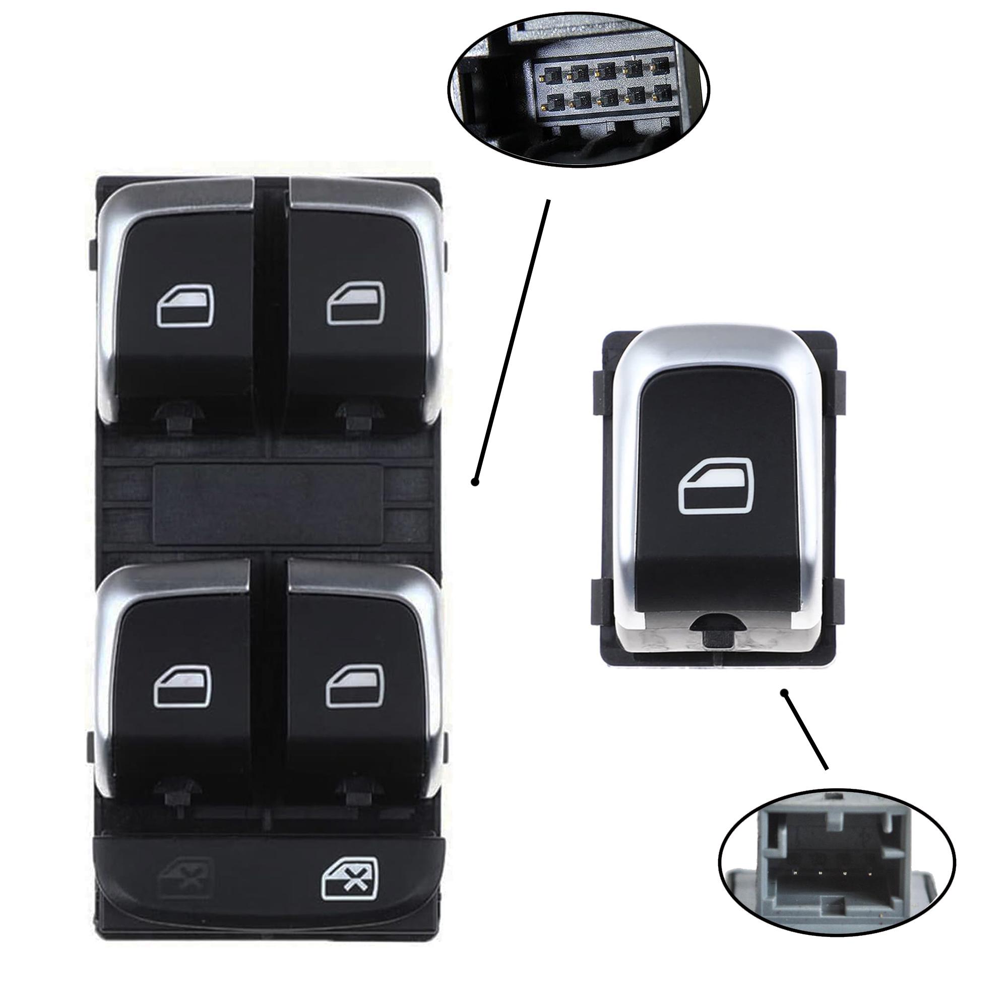 Bouton de lève-vitre avant gauche et droit ou arrière gauche ou droit pour Audi PARTSLINE KC01243