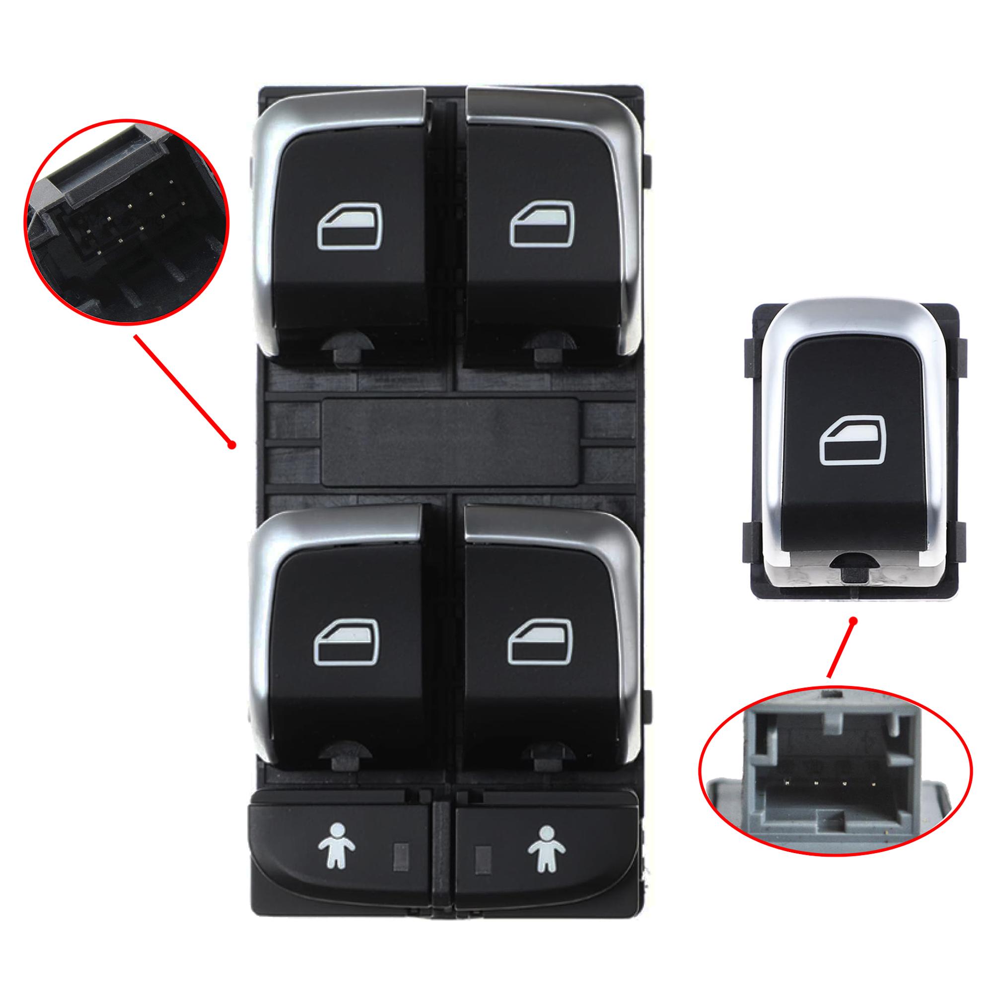 Bouton de lève-vitre avant gauche et droit pour Audi A6 A7 Q3 (2010-2018) PARTSLINE KC01245