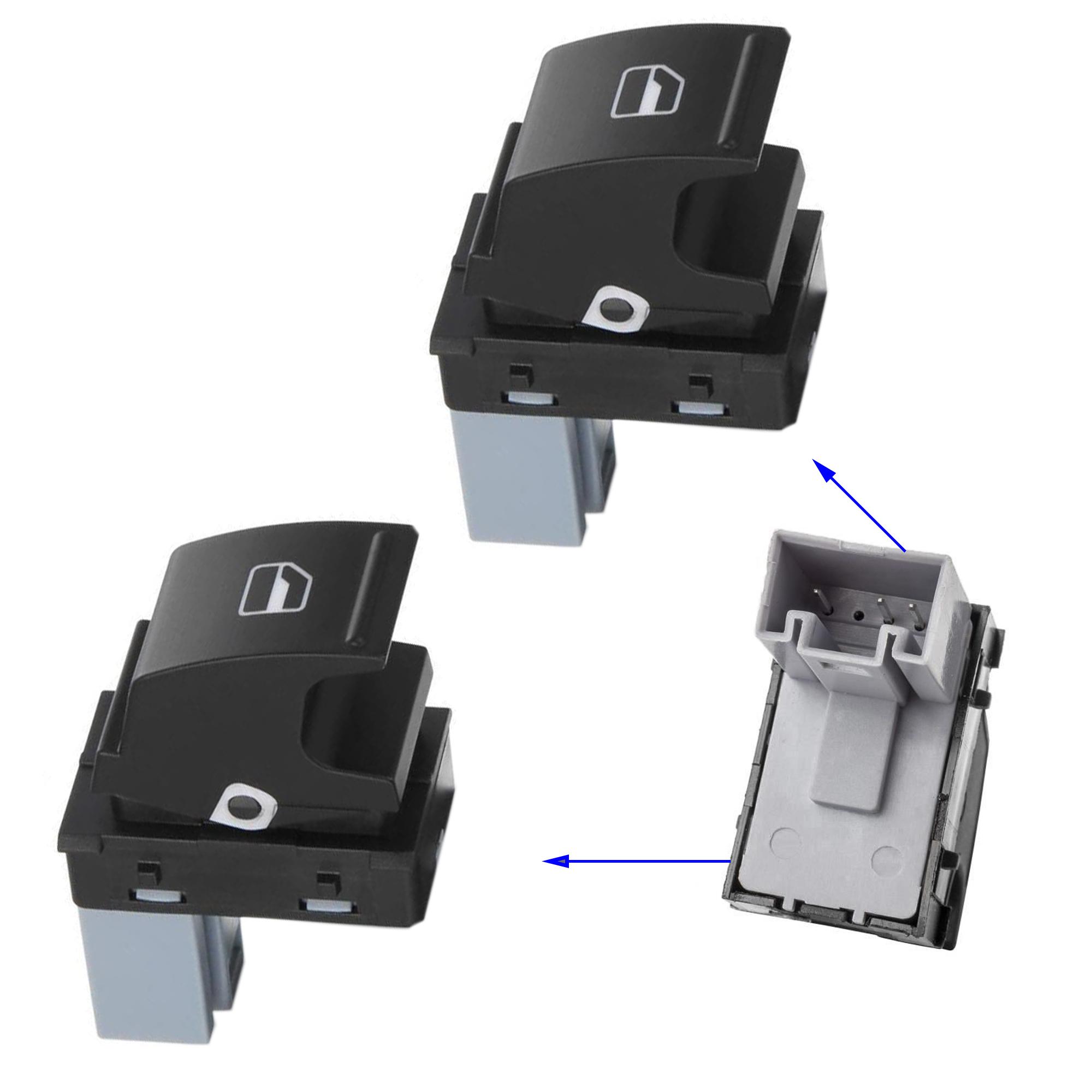 Lot de 2 Bouton lève-vitre avant ou arrière pour Golf 5 6 Leon Passat Caddy PARTSLINE KC01262