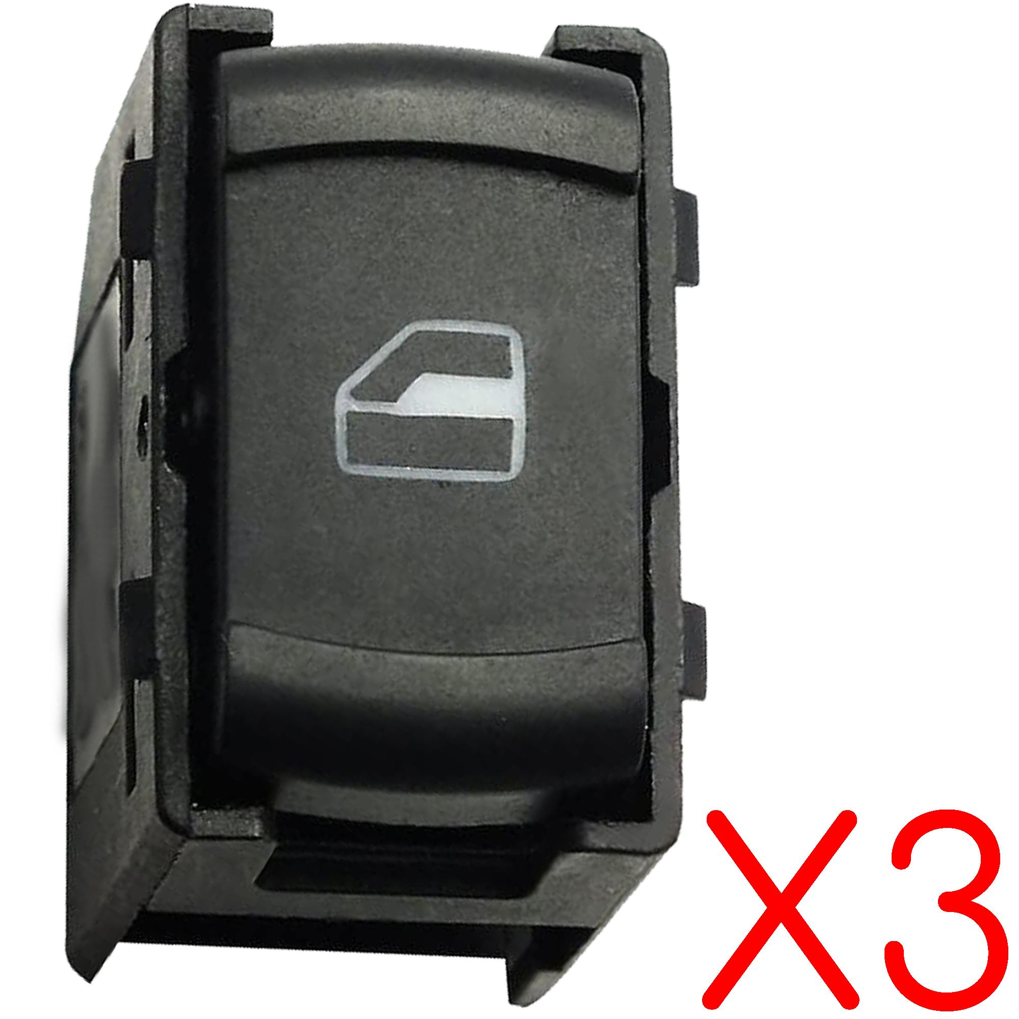 (Lot de 3) Bouton de lève-vitre pour Seat Skoda VW PARTSLINE KC01308