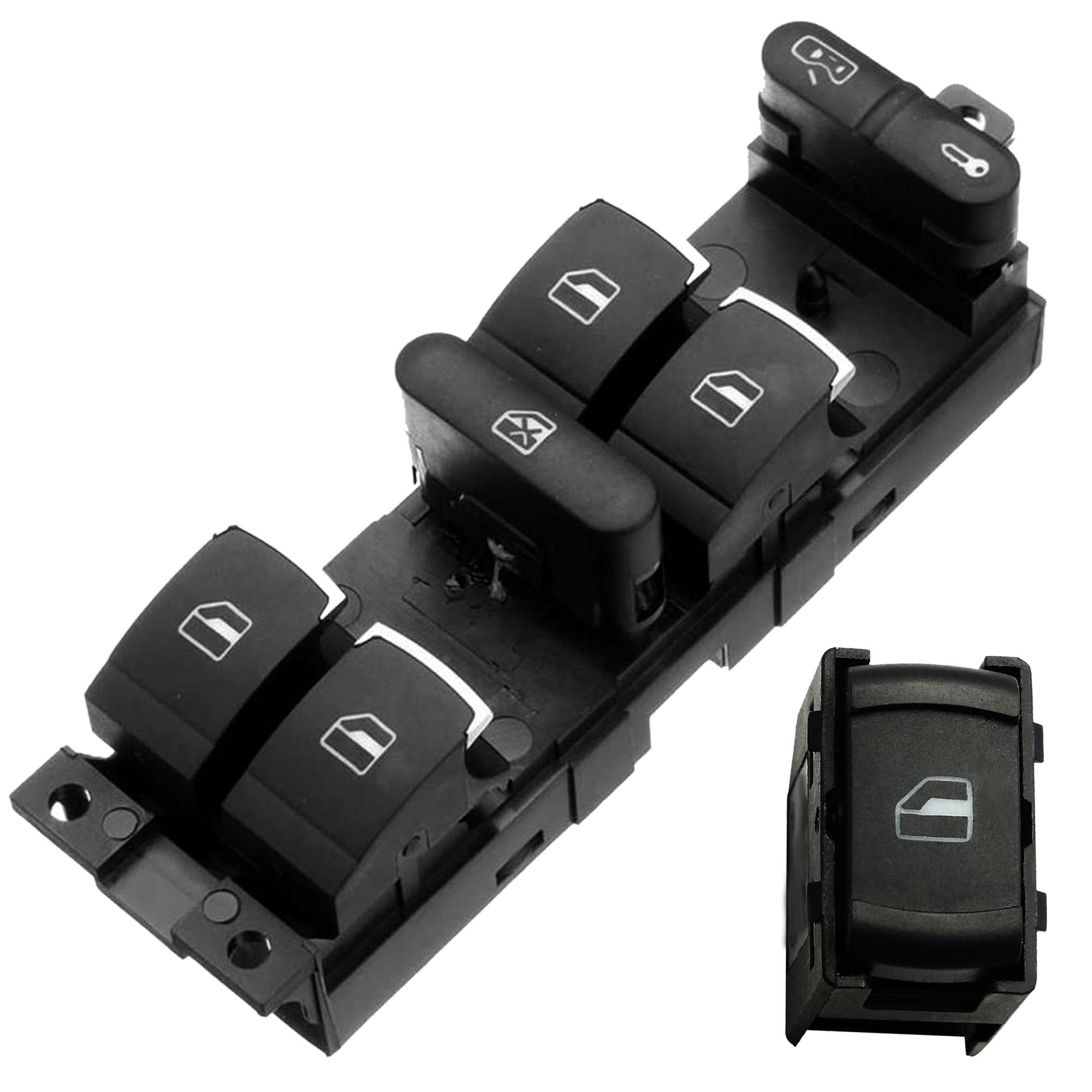 Bouton leve vitre avec platine avant gauche + droit ou arriere pour Golf Passat PARTSLINE KC01315