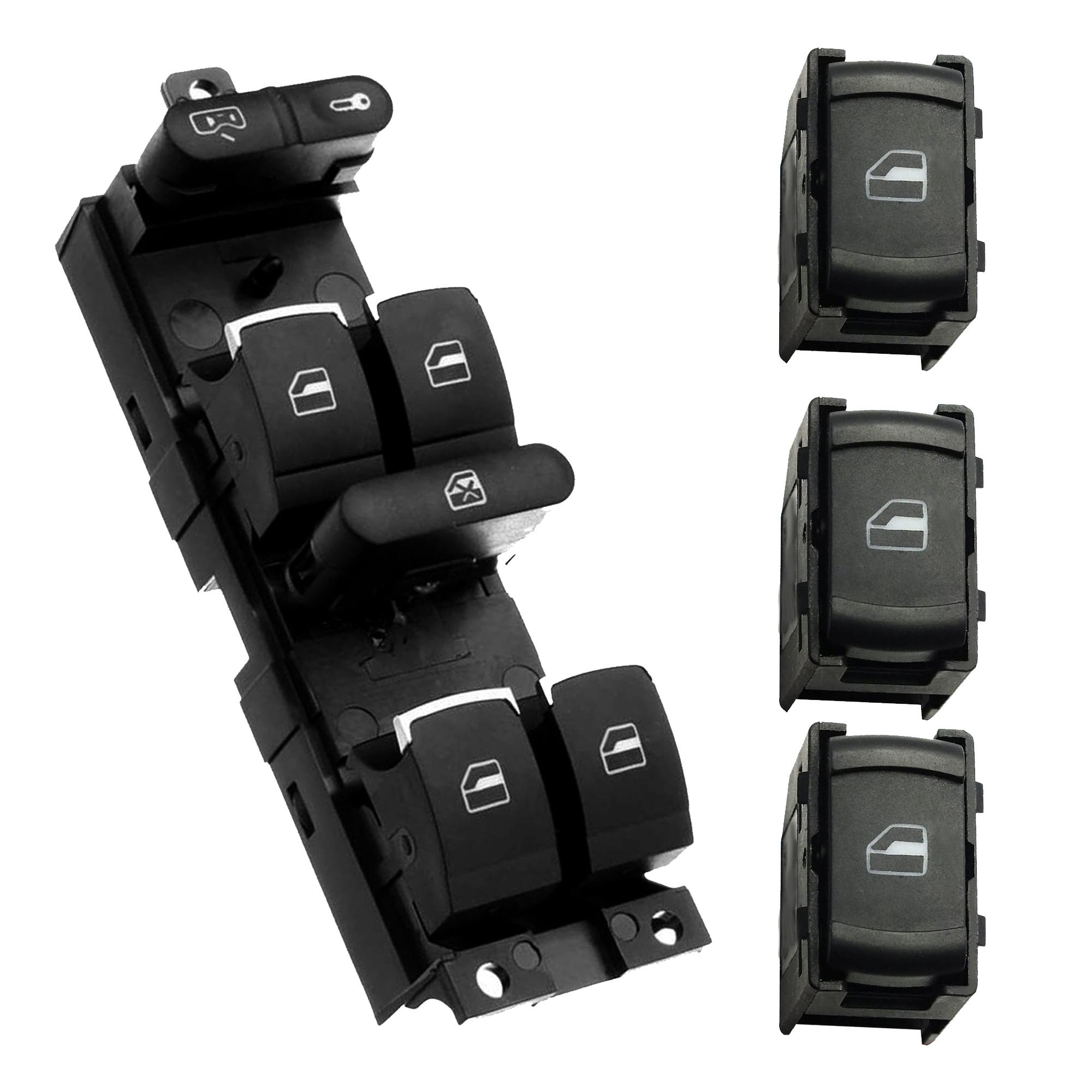 Boutons de leve vitre avant ET arriere pour Golf IV Passat B5 Bora Leon Toledo PARTSLINE KC01317