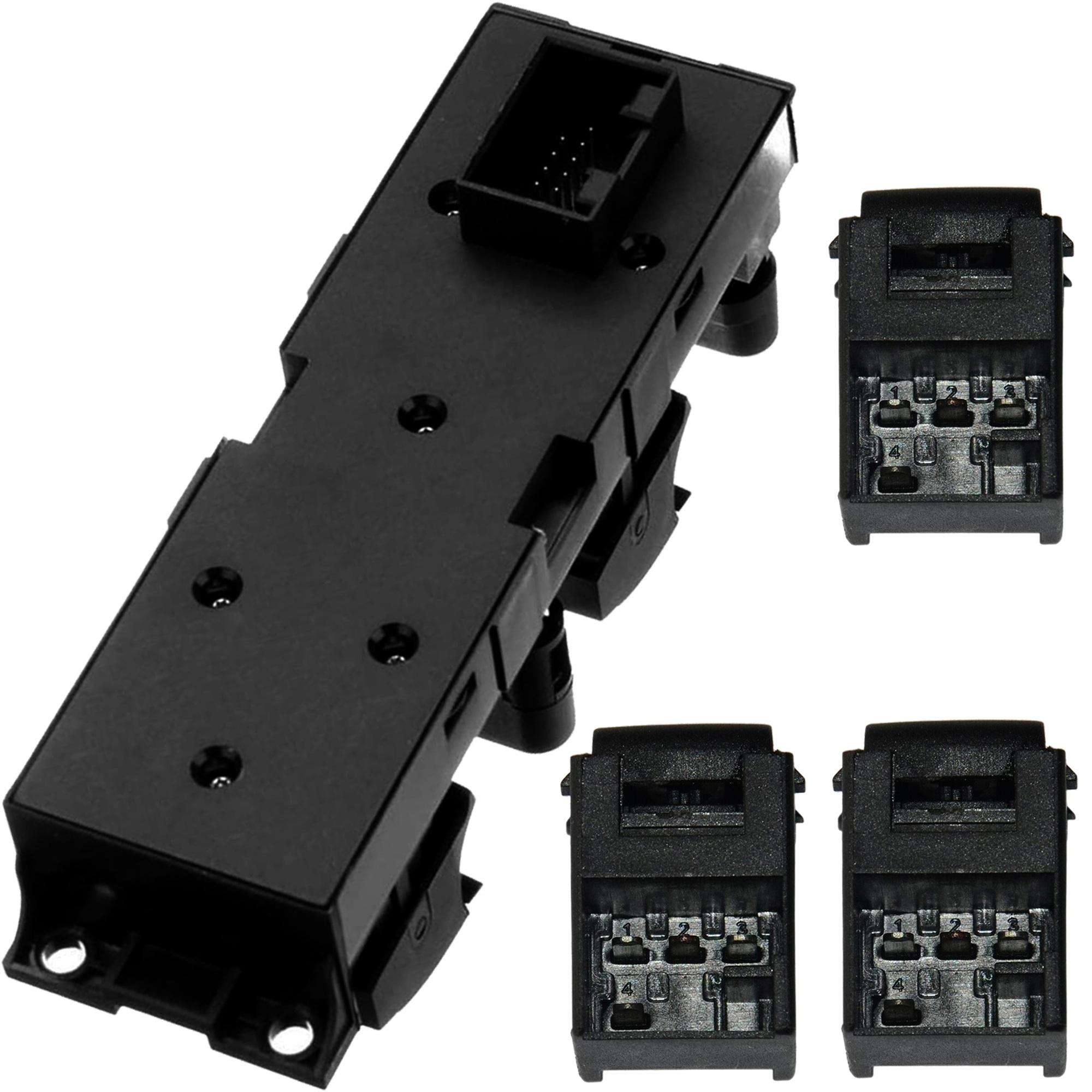 Boutons de leve vitre avant ET arriere pour Golf IV Passat B5 Bora Leon Toledo PARTSLINE KC01317