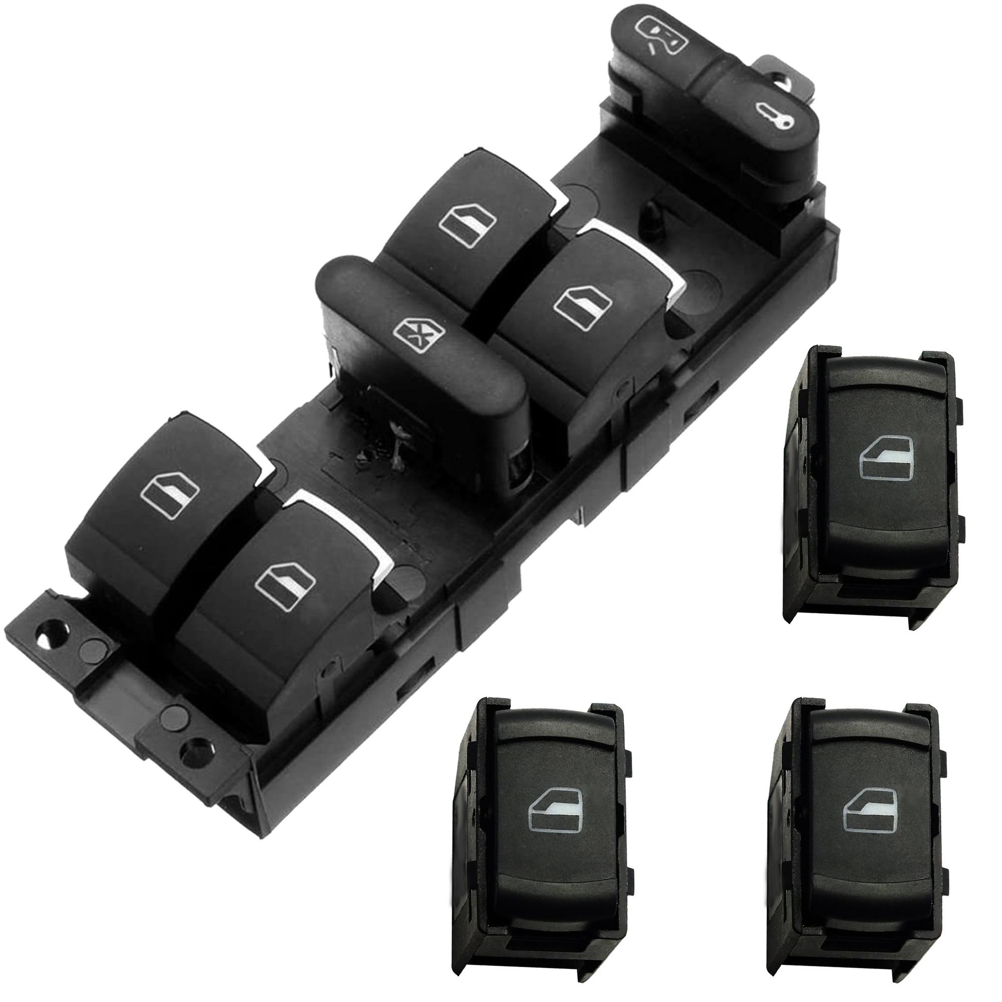 Boutons de leve vitre avant ET arriere pour Golf IV Passat B5 Bora Leon Toledo PARTSLINE KC01317