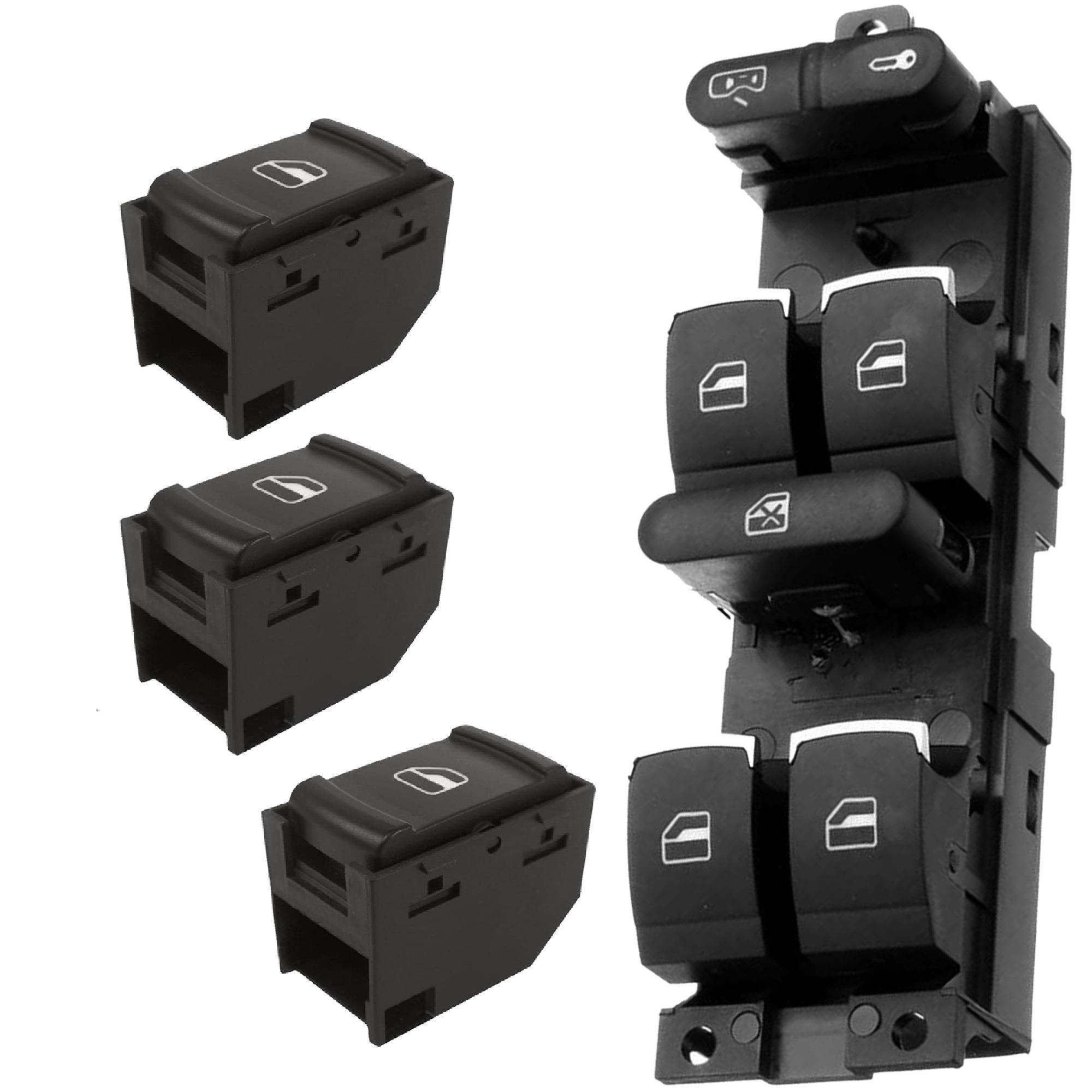 Boutons de leve vitre avant ET arriere pour Golf IV Passat B5 Bora Leon Toledo PARTSLINE KC01317