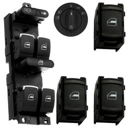 Kit complet bouton lève-vitre commodo phare pour Golf 4 Bora Passat B5 PARTSLINE KC01318