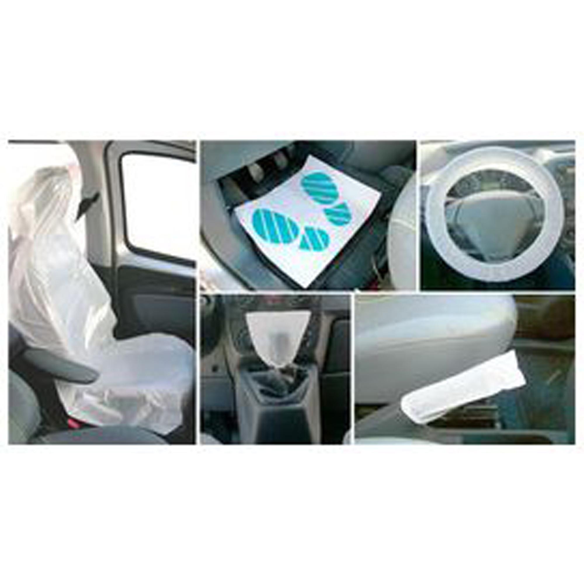 (Pack de 10) Kit de protection 5-en-1, housse jetable pour intérieur habitacle PARTSLINE KC01425