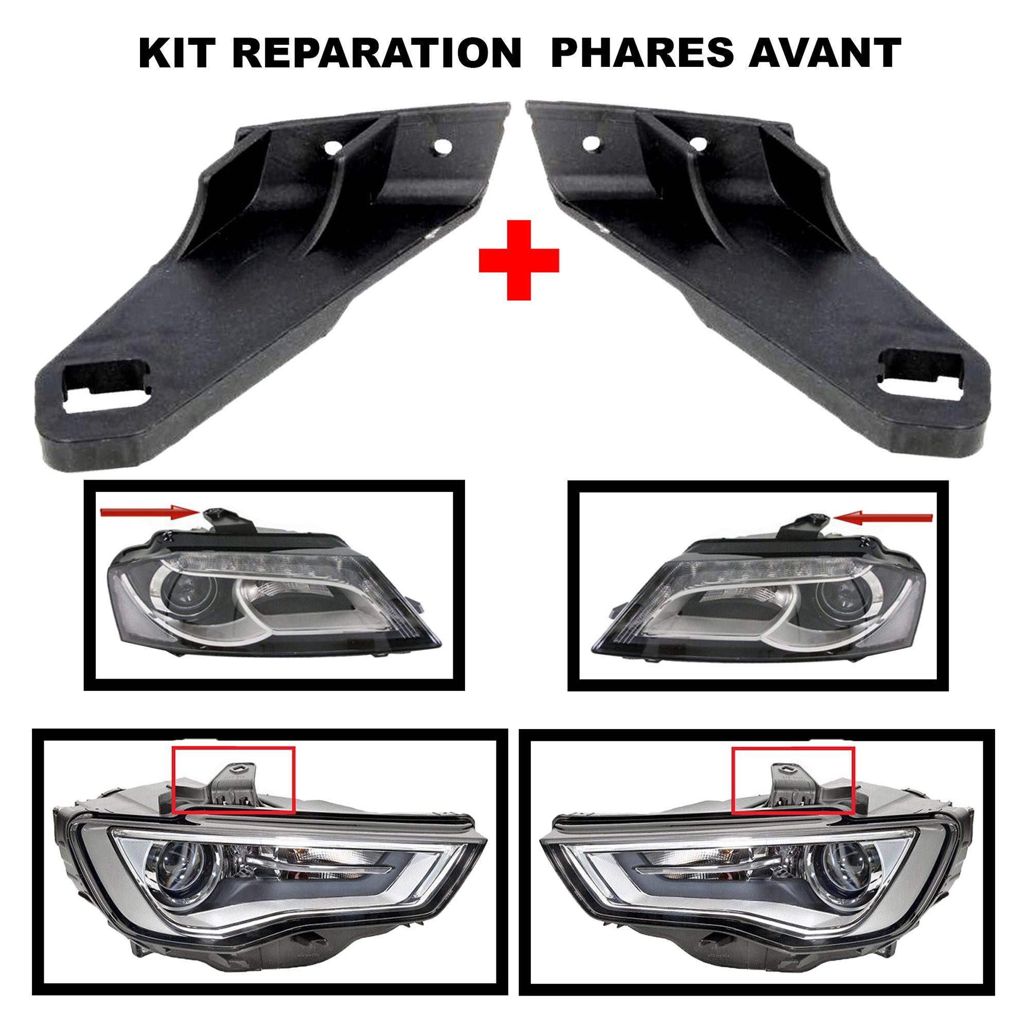 Kit reparation support phare avant gauche droit pour Audi A3 8P 8PA PARTSLINE KC01541