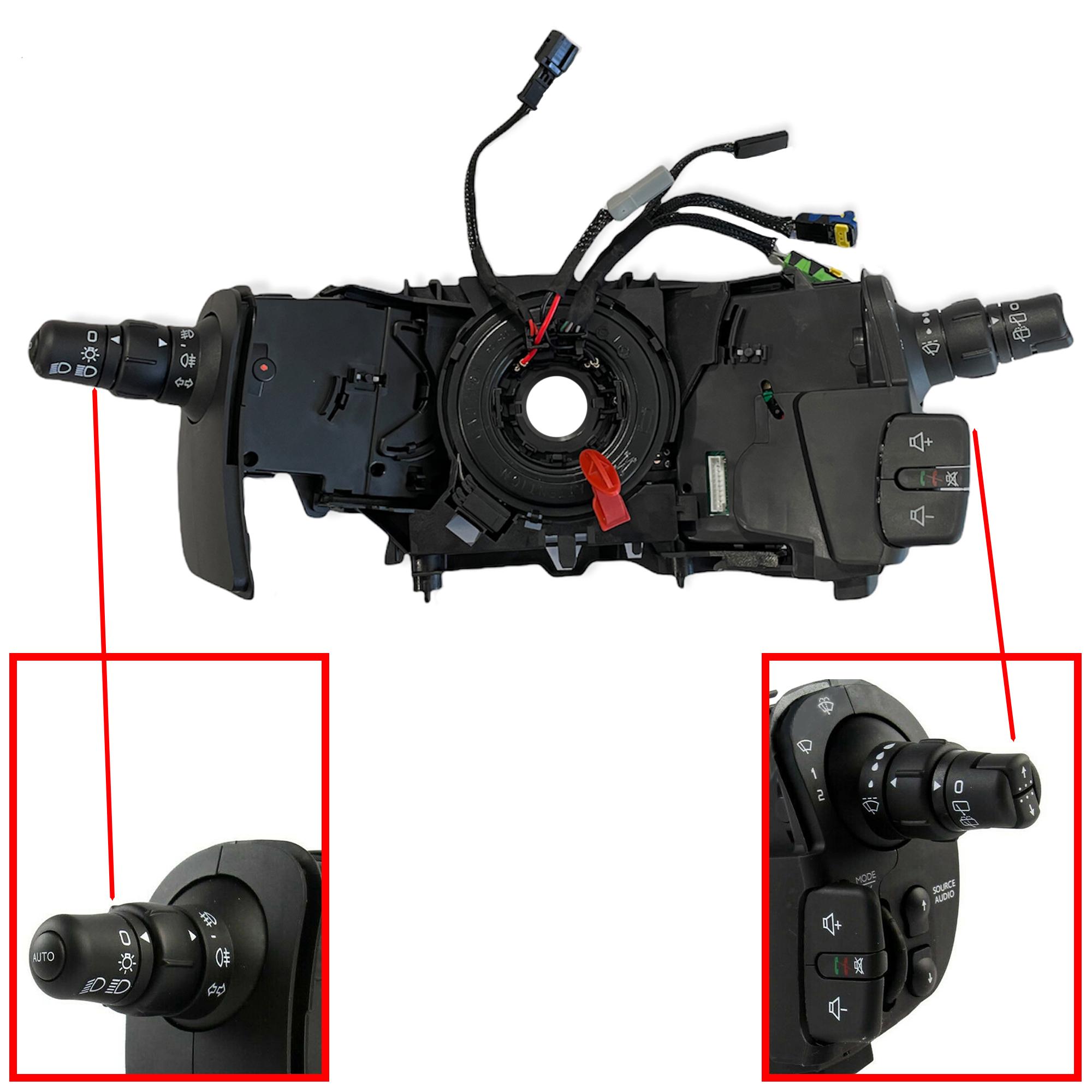 Contacteur tournant Commodo phares + essuie-glace pour Renault Clio 3 Kangoo Modus PARTSLINE KC01763