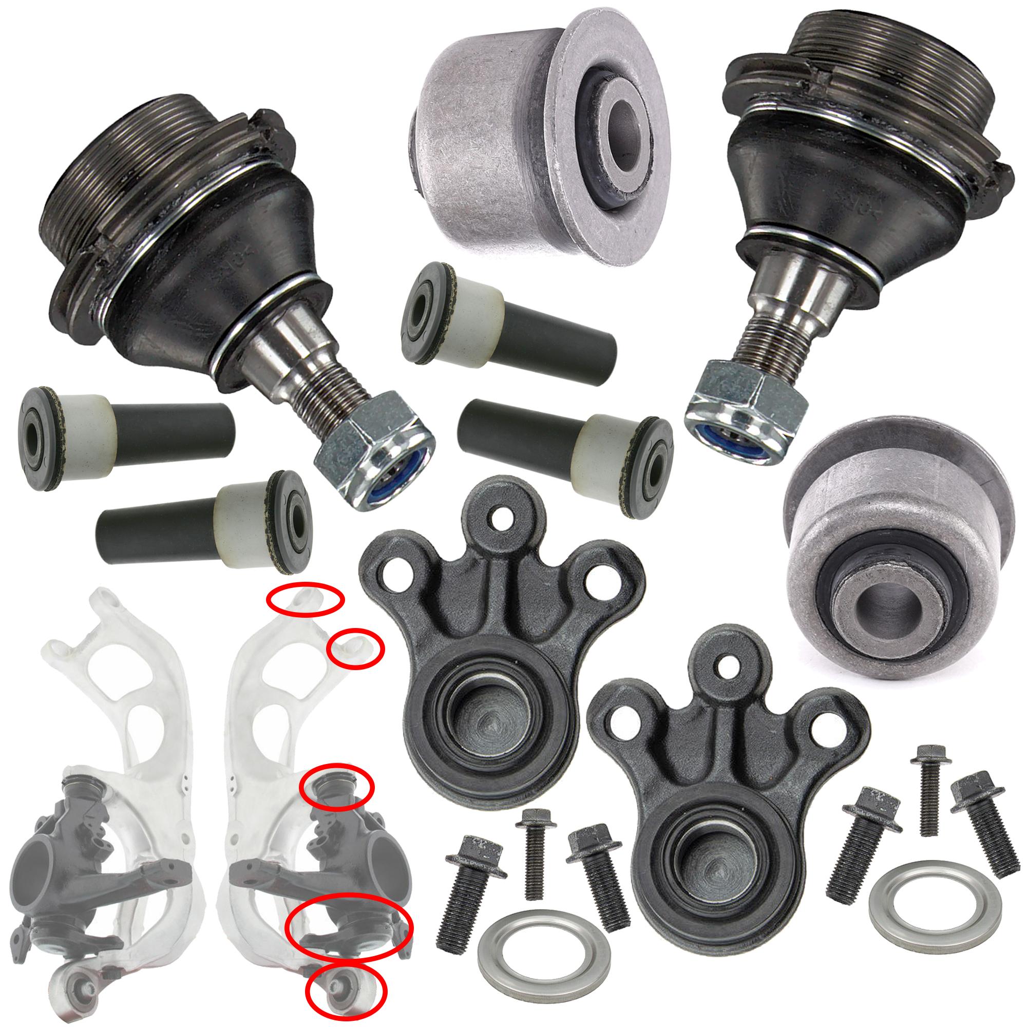 Kit complet, réparation train avant, rotules de suspension pour C5 C6 407 508 PARTSLINE KC02070